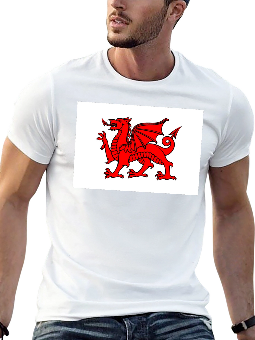 Welsh Dragon Black T-Shirt - Cymru Wales Rugby