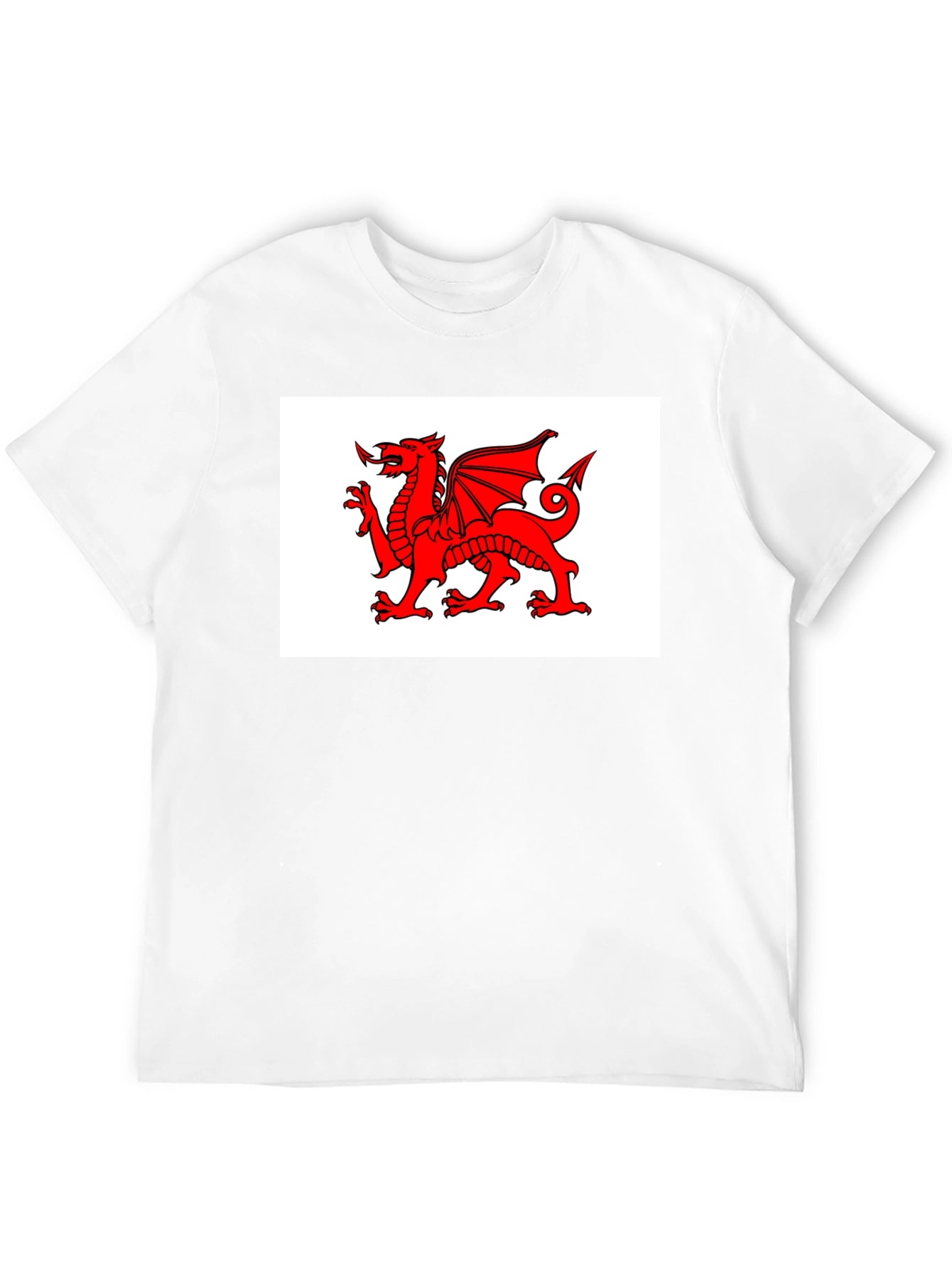 Welsh Dragon Black T-Shirt - Cymru Wales Rugby
