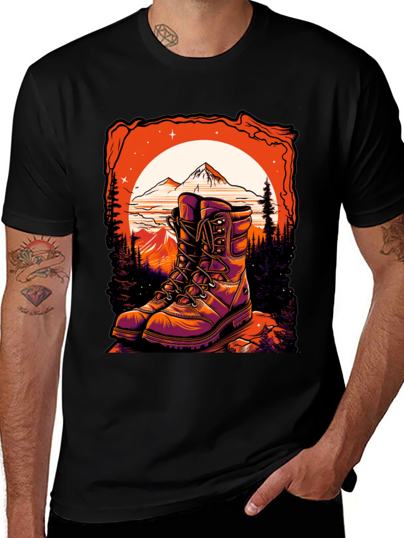 Hiking Boots Graphic Tee - Adventure Awaits!