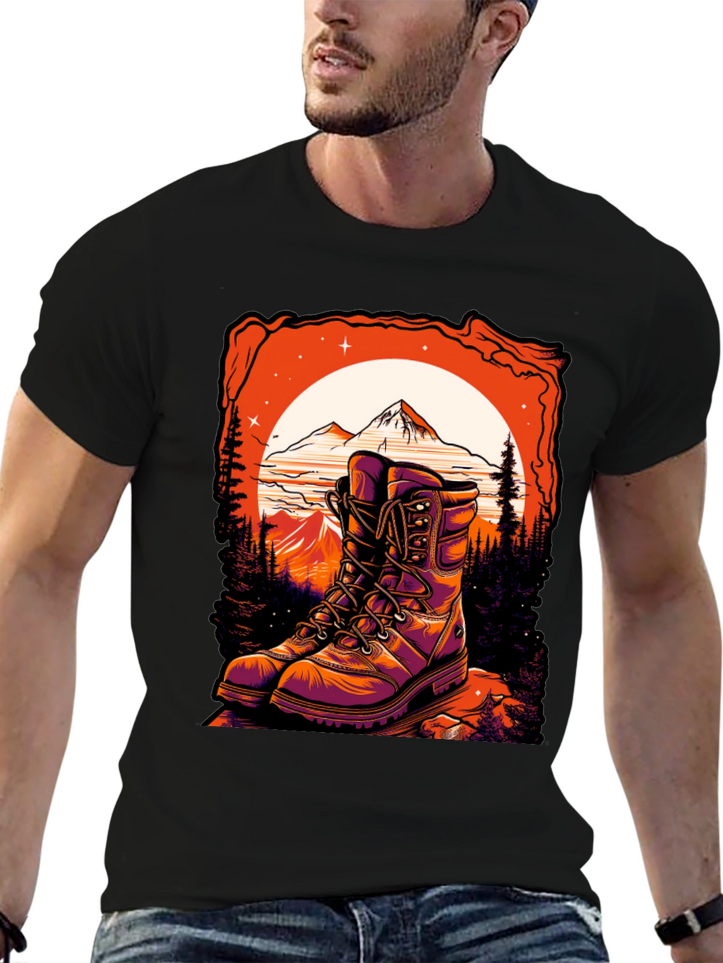 Hiking Boots Graphic Tee - Adventure Awaits!
