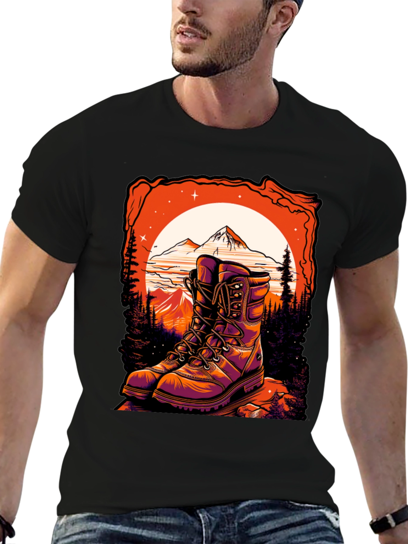 Hiking Boots Graphic Tee - Adventure Awaits!