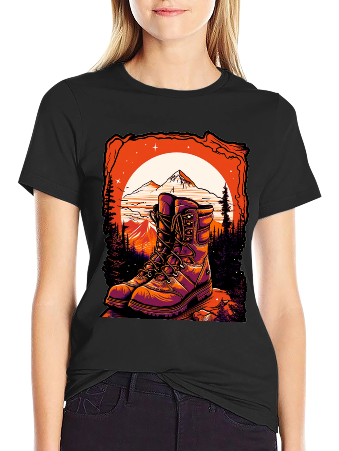 Hiking Boots Graphic Tee - Adventure Awaits!