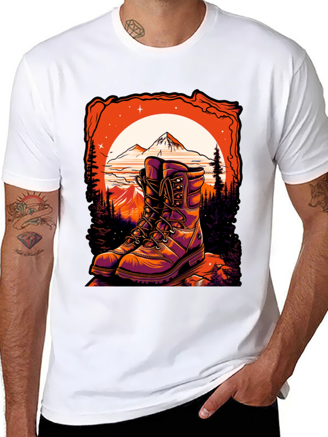 Hiking Boots Graphic Tee - Adventure Awaits!