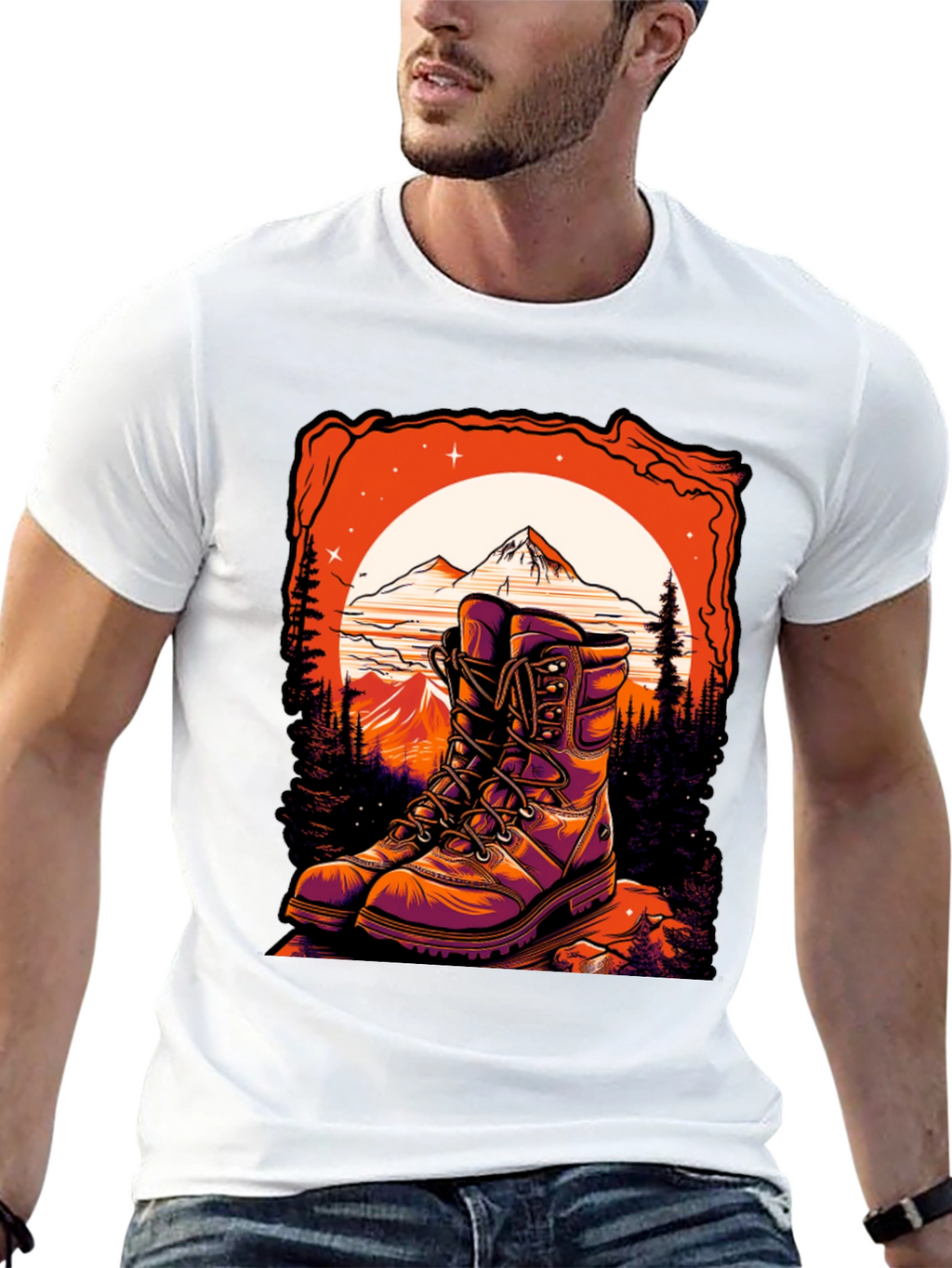 Hiking Boots Graphic Tee - Adventure Awaits!