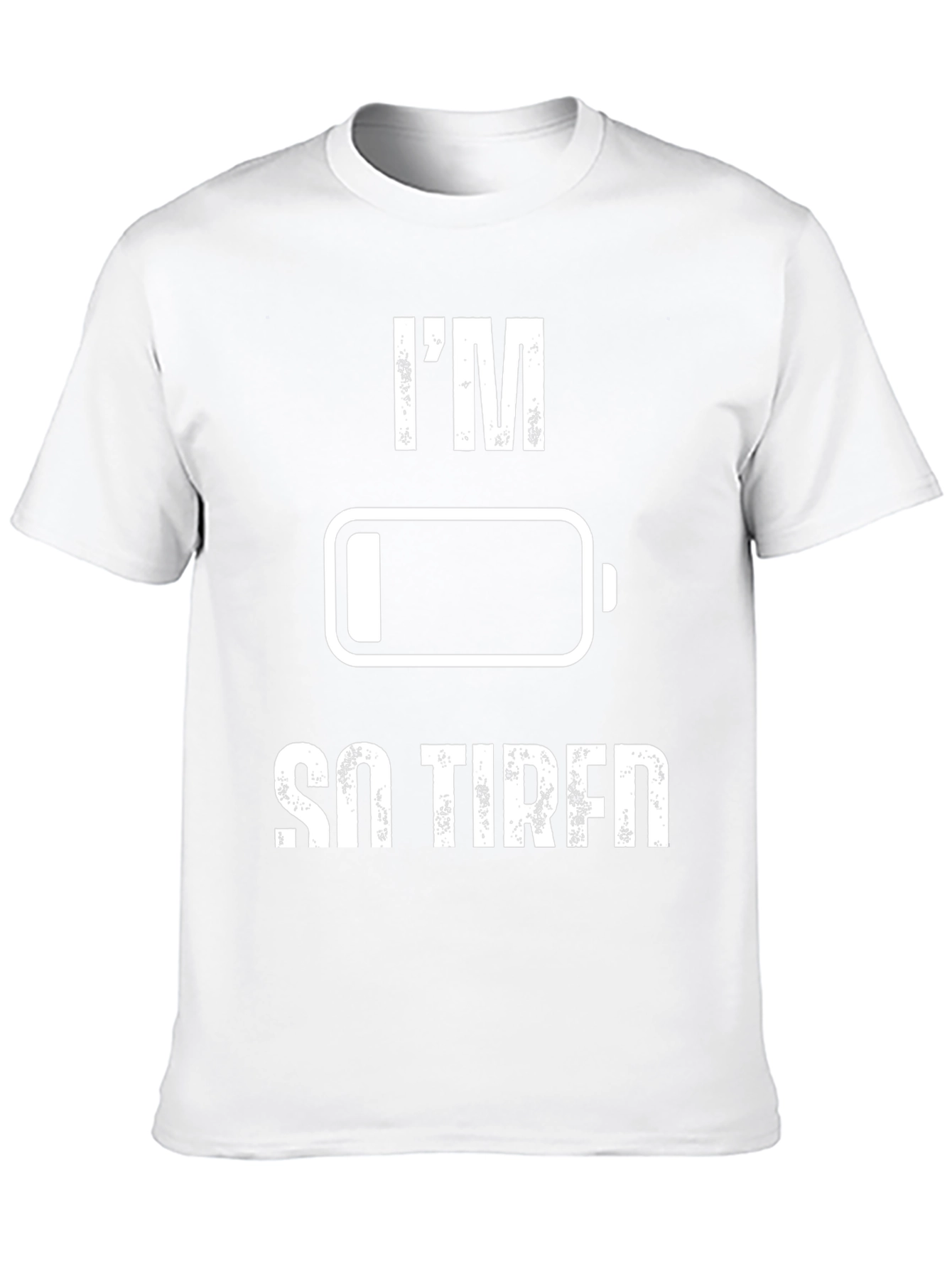 Im So Tired Low Battery Black T-Shirt