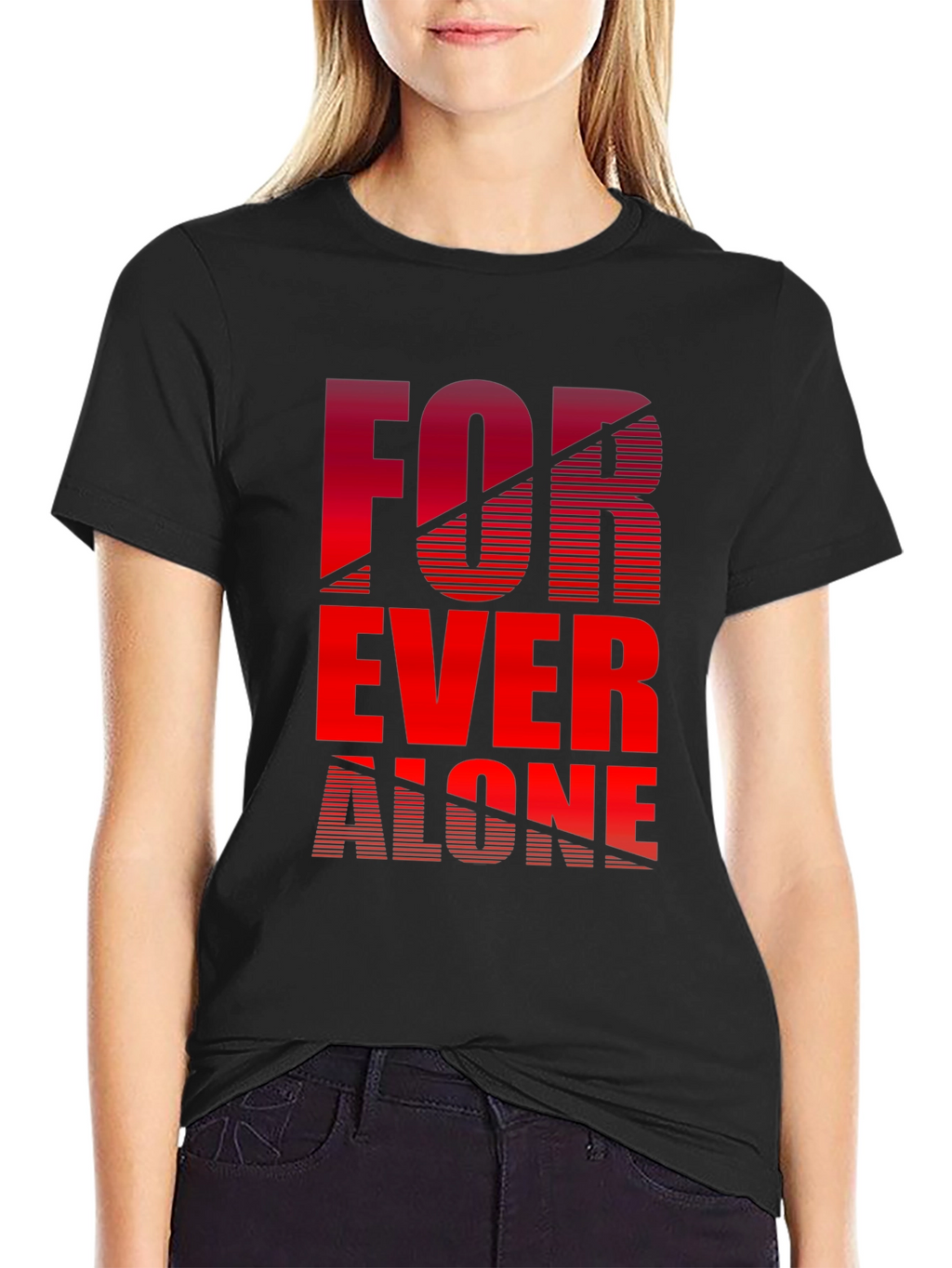 Forever Alone Graphic Tee - Black