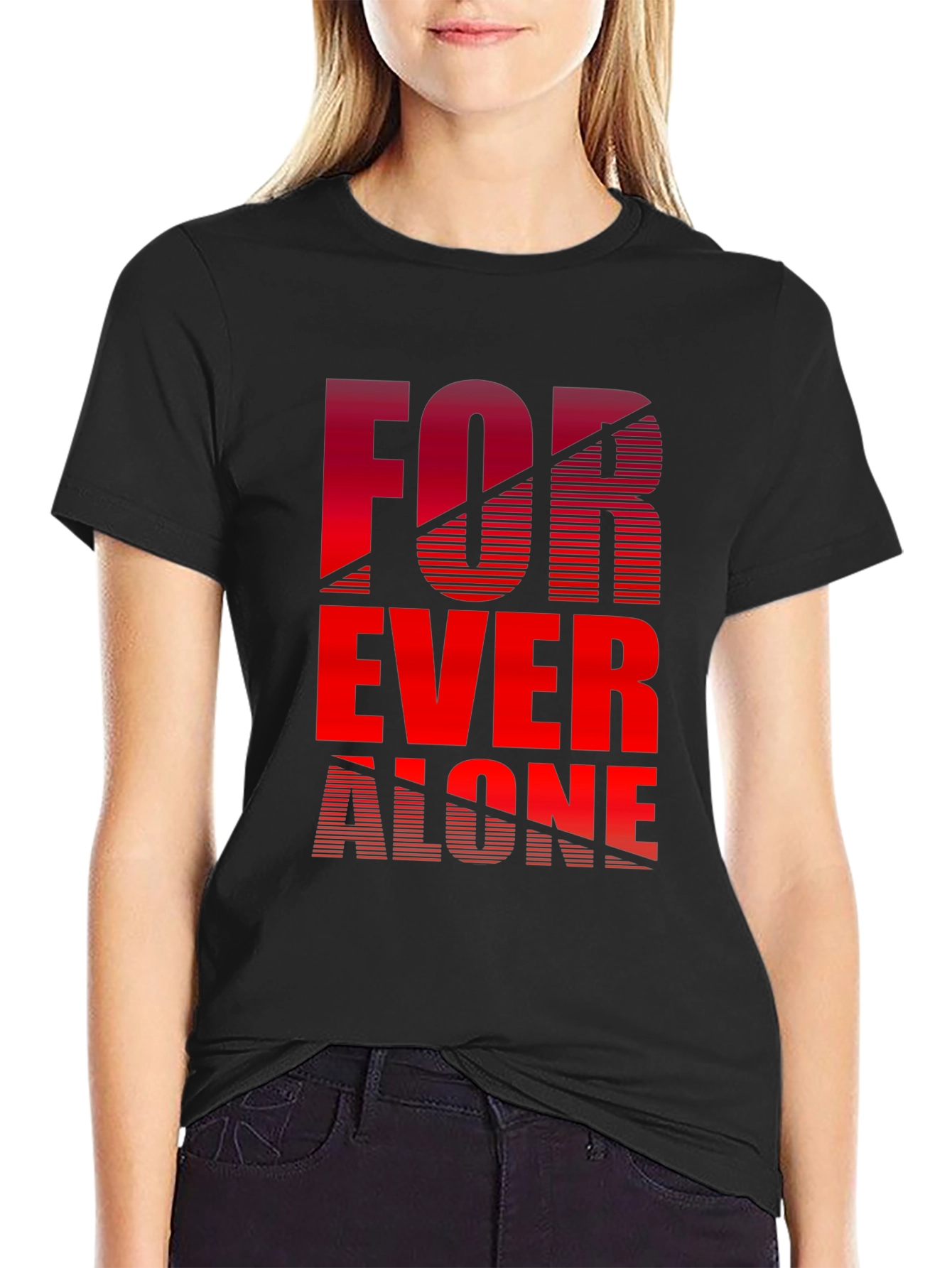 Forever Alone Graphic Tee - Black