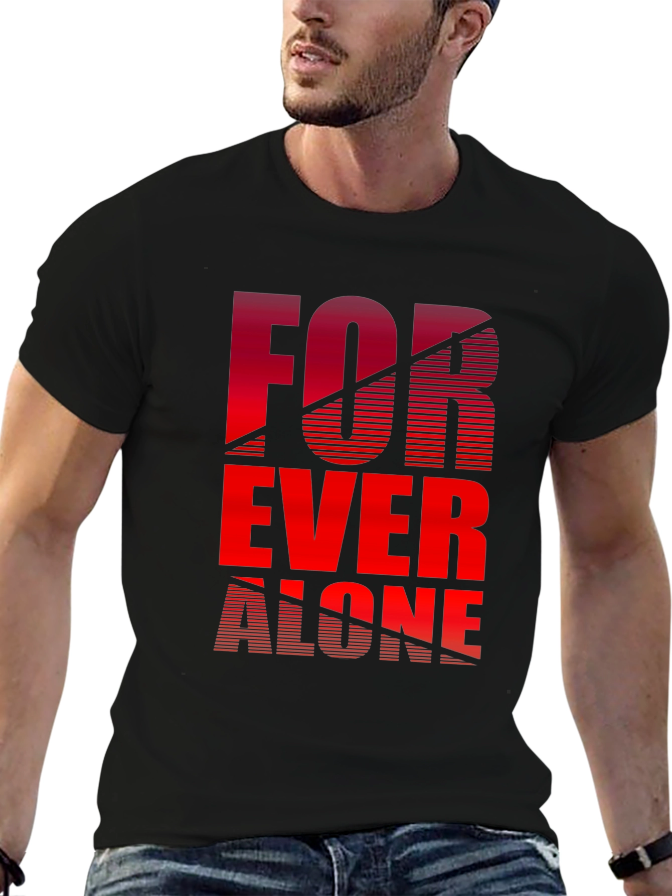 Forever Alone Graphic Tee - Black
