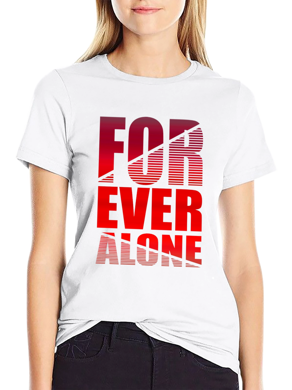 Forever Alone Graphic Tee - Black