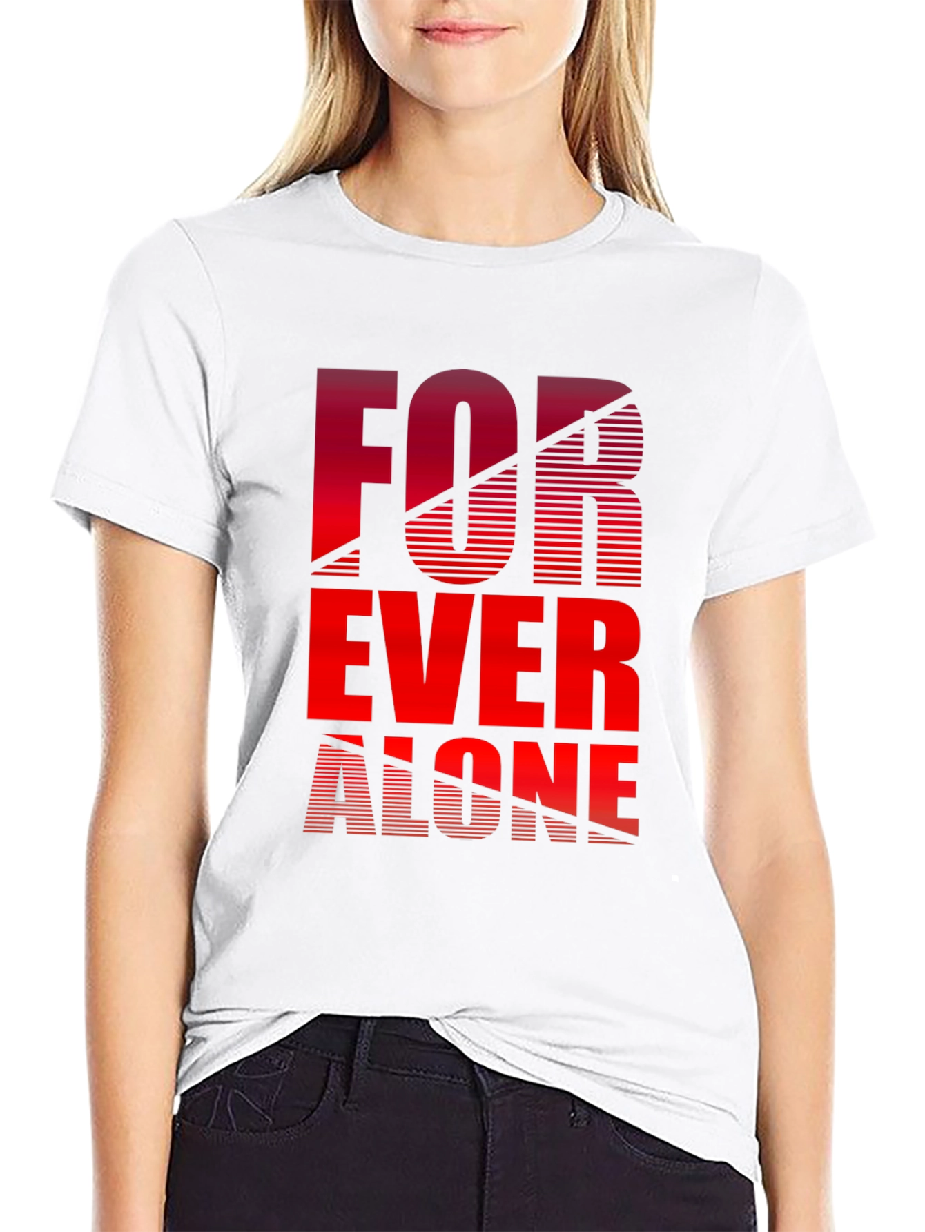 Forever Alone Graphic Tee - Black