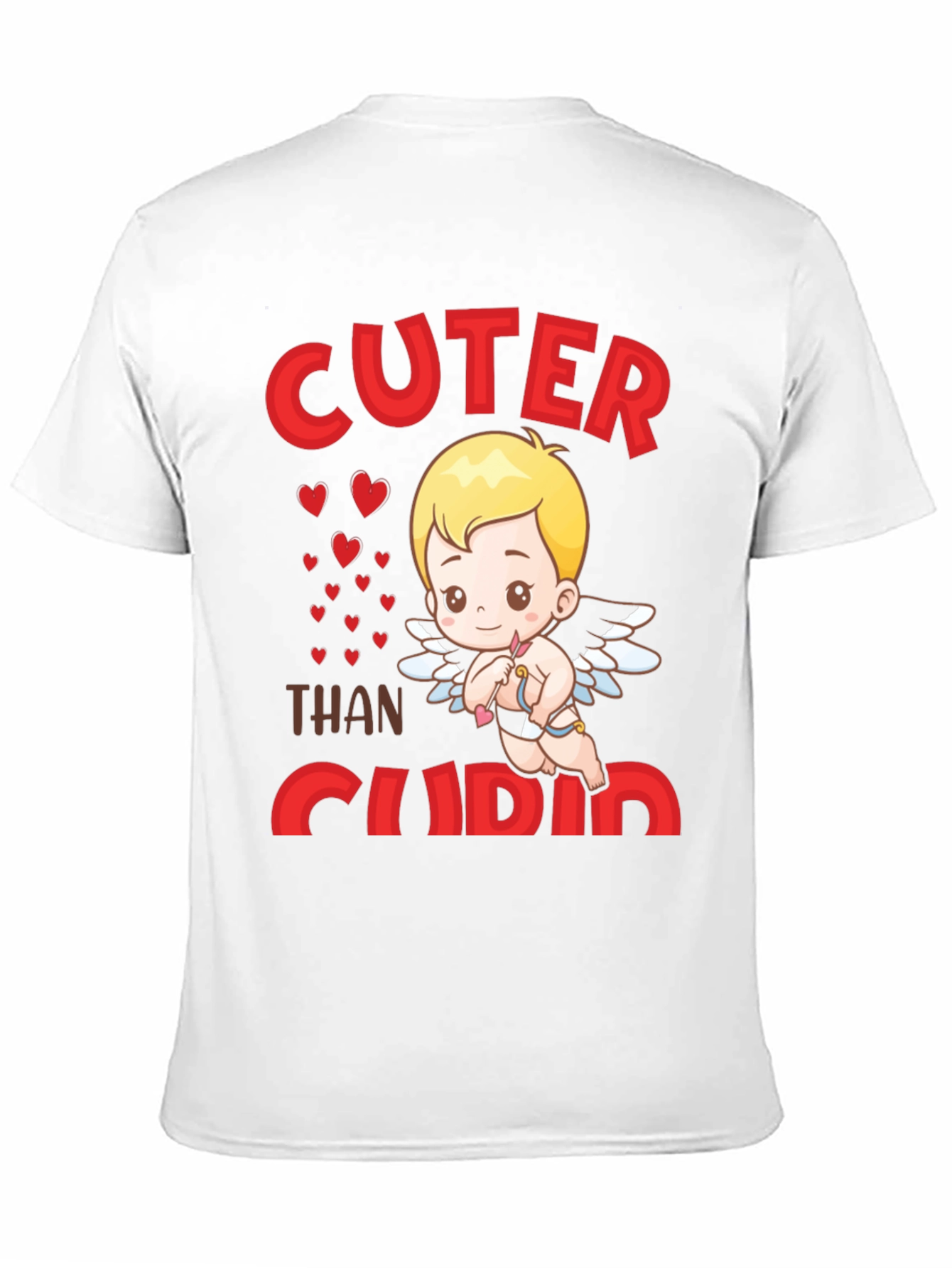 Cuter Than Cupid Black Graphic T-Shirt