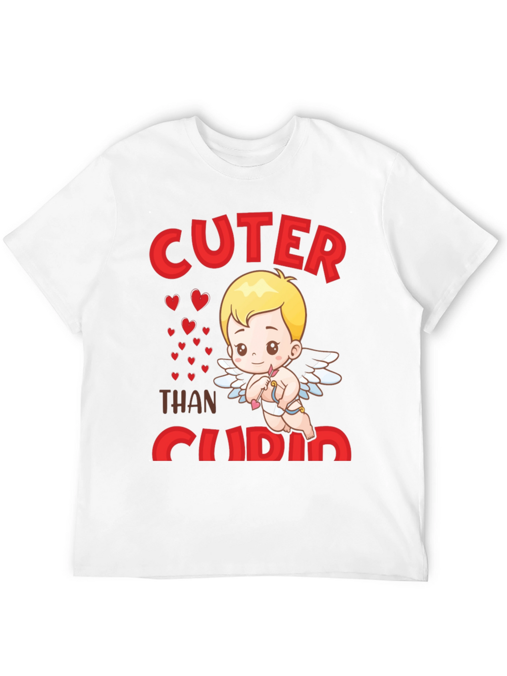 Cuter Than Cupid Black Graphic T-Shirt