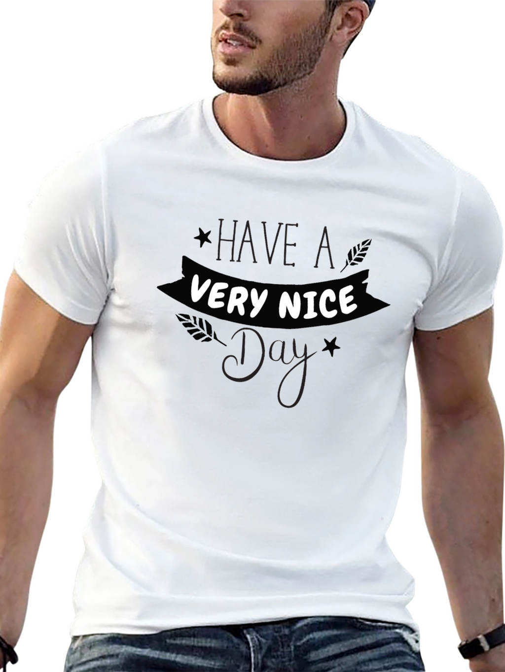 Have A Very Nice Day Black Tee