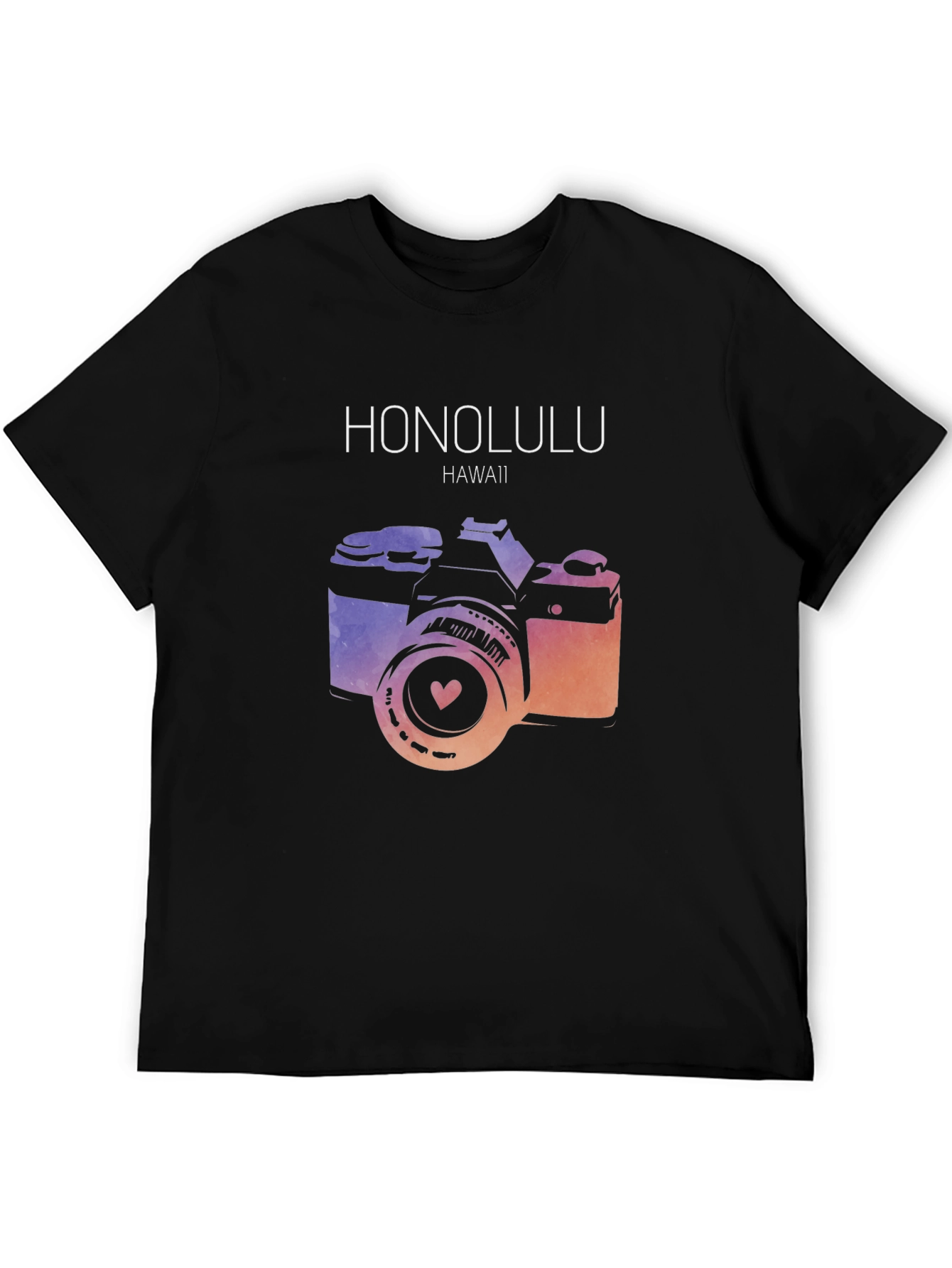 Honolulu Hawaii Camera Graphic T-Shirt