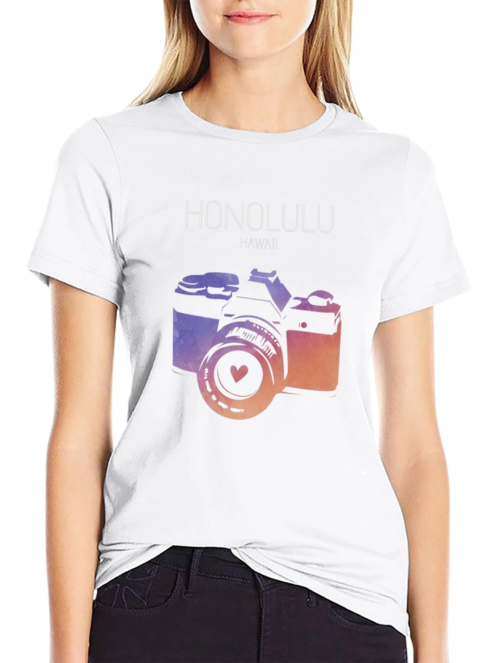 Honolulu Hawaii Camera Graphic T-Shirt