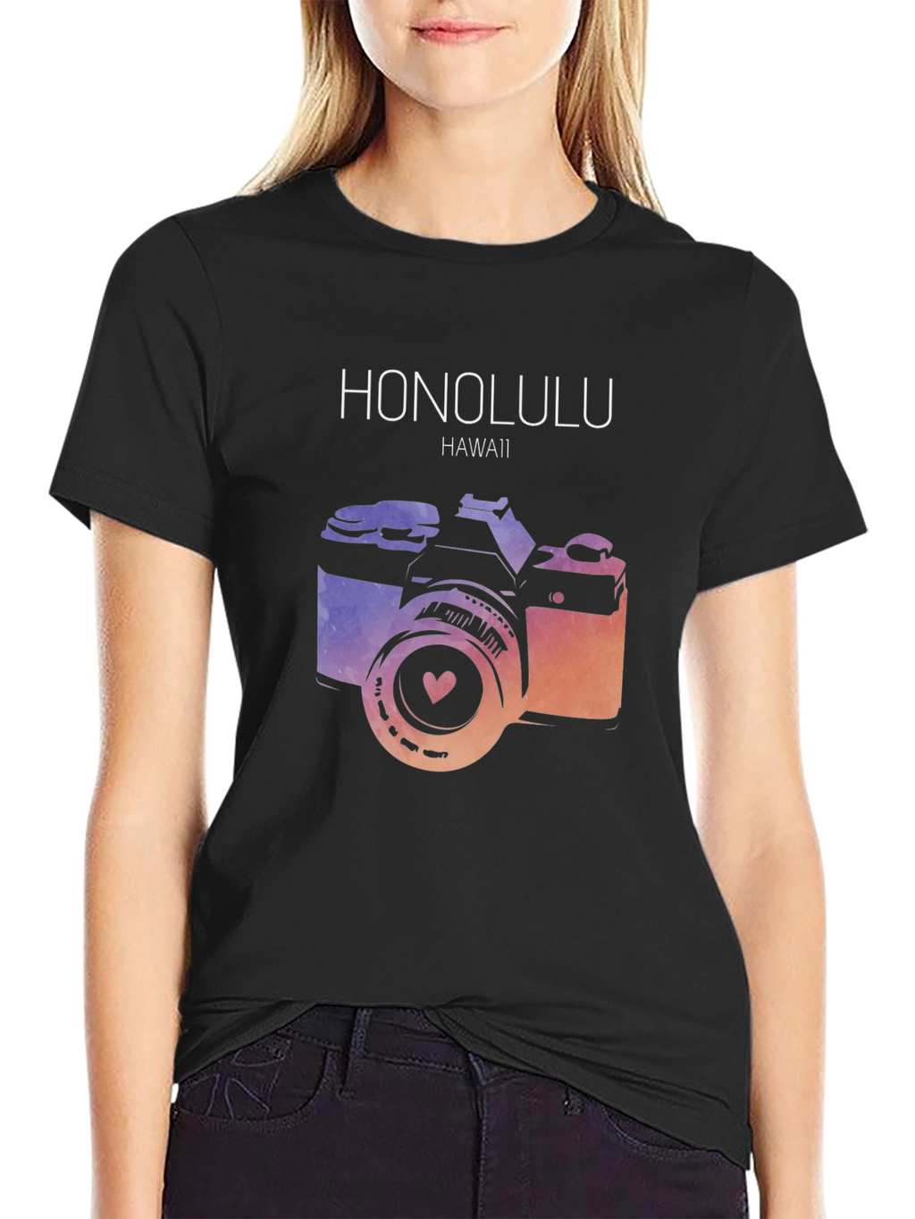 Honolulu Hawaii Camera Graphic T-Shirt