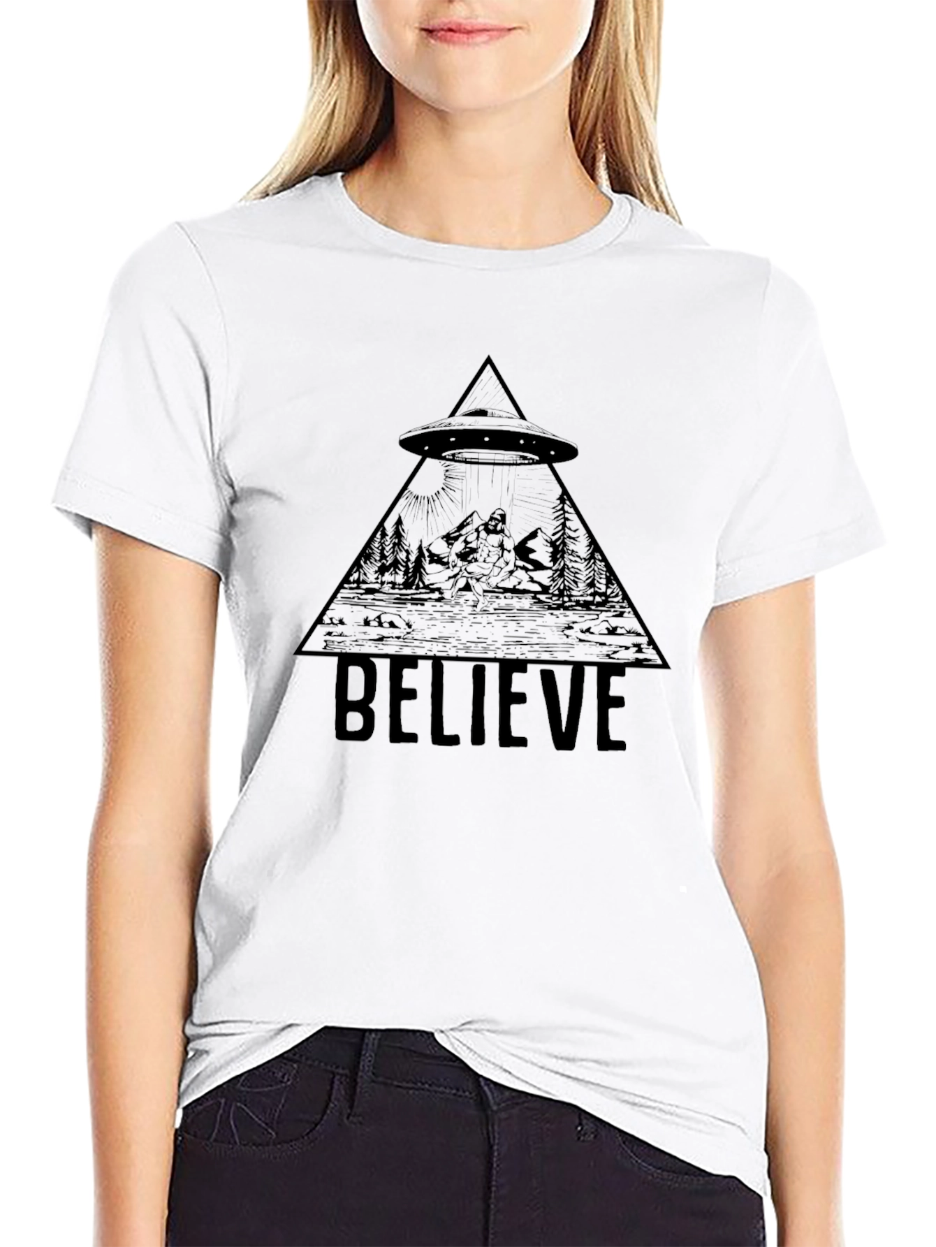 Believe UFO Bigfoot T-Shirt