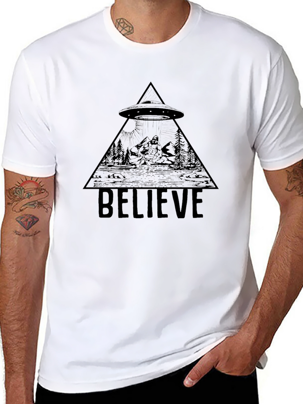 Believe UFO Bigfoot T-Shirt