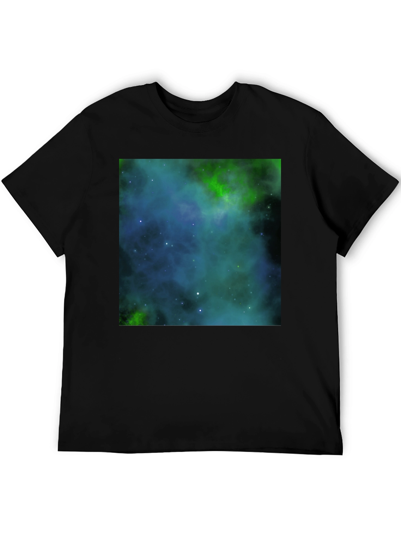 Nebula Print Black T-Shirt - Galaxy Space Design