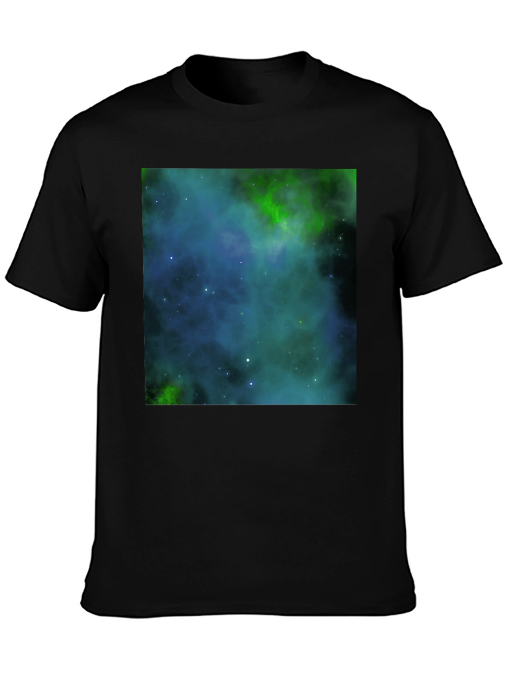 Nebula Print Black T-Shirt - Galaxy Space Design