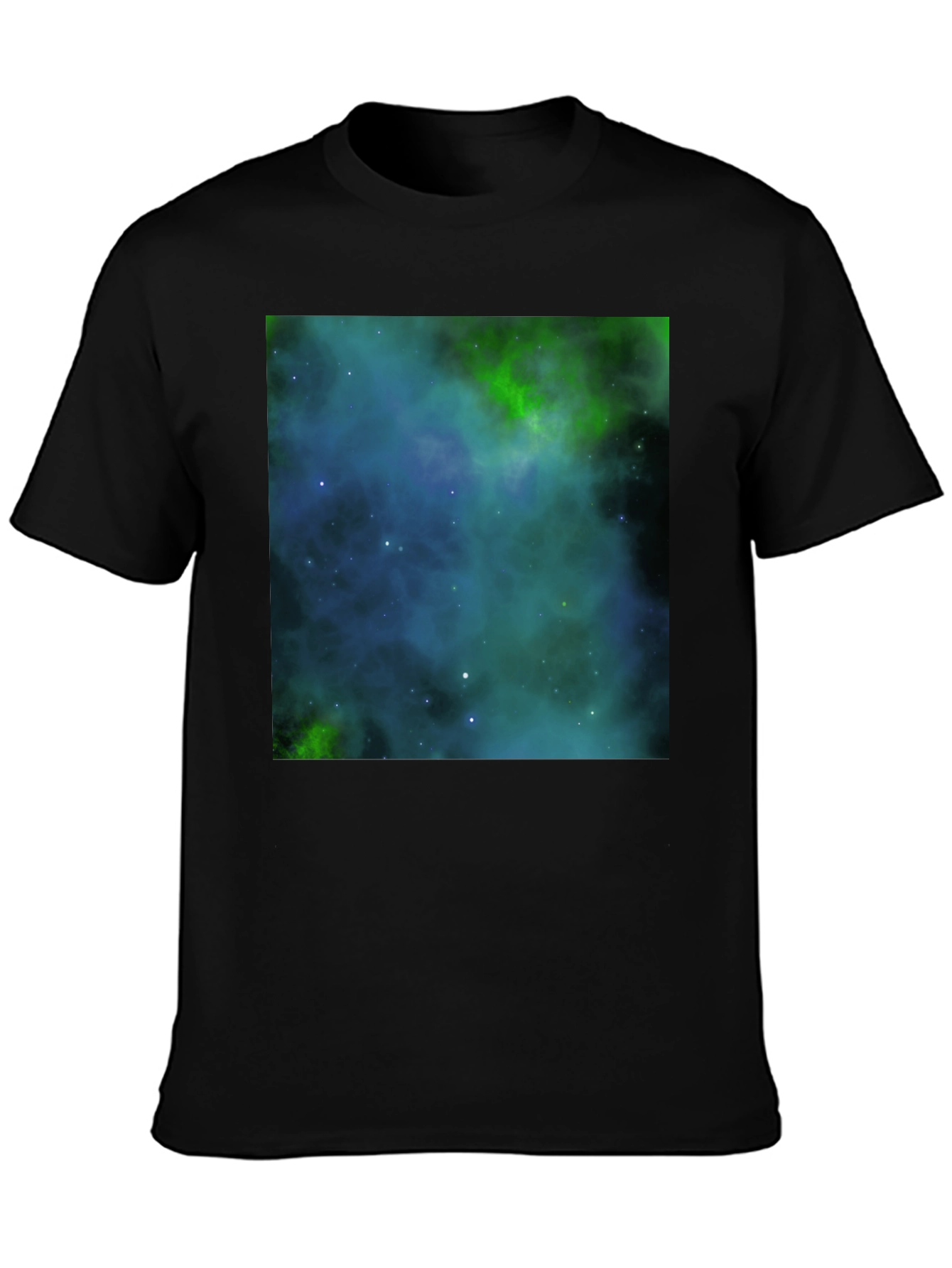 Nebula Print Black T-Shirt - Galaxy Space Design