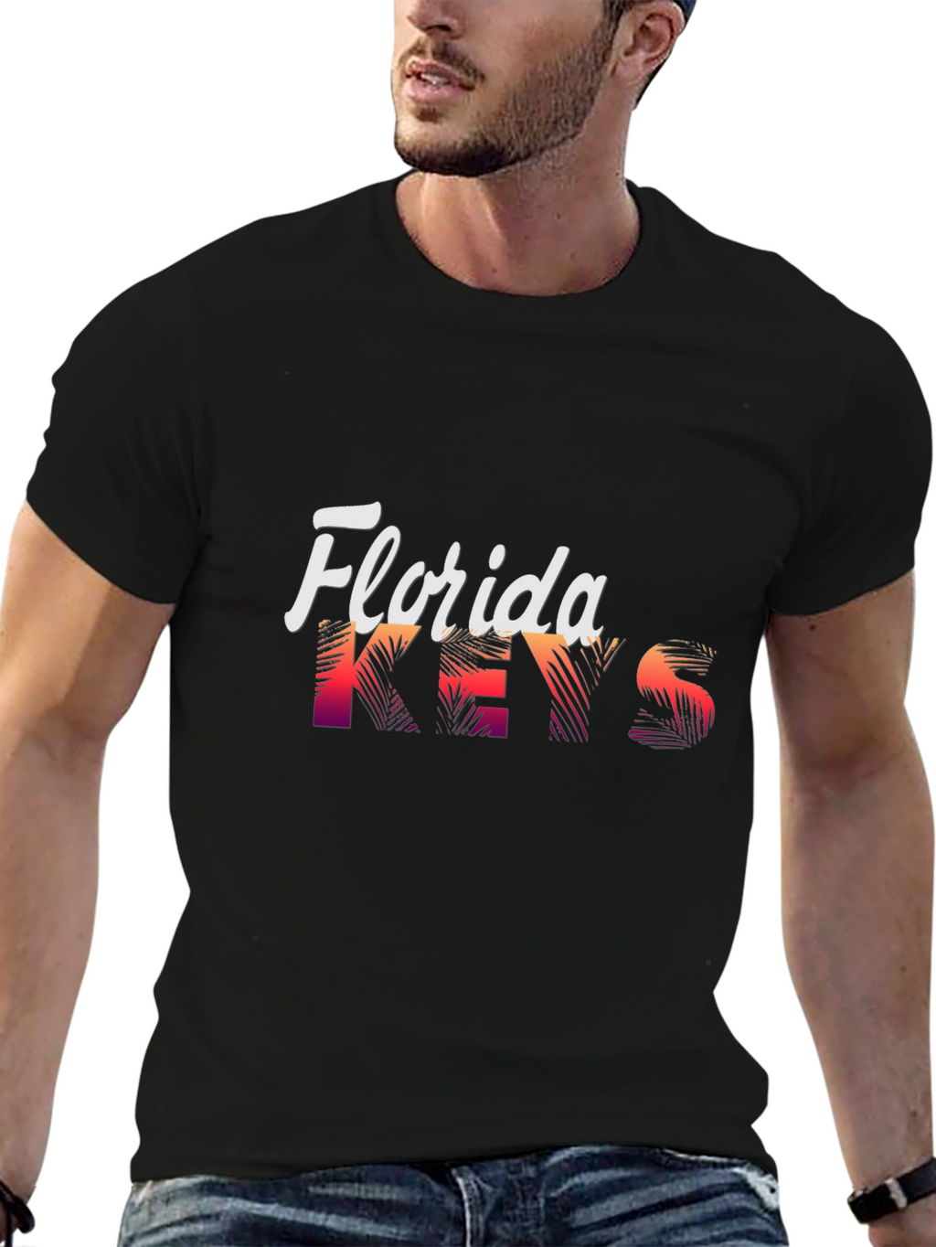Florida Keys Graphic T-Shirt - Black