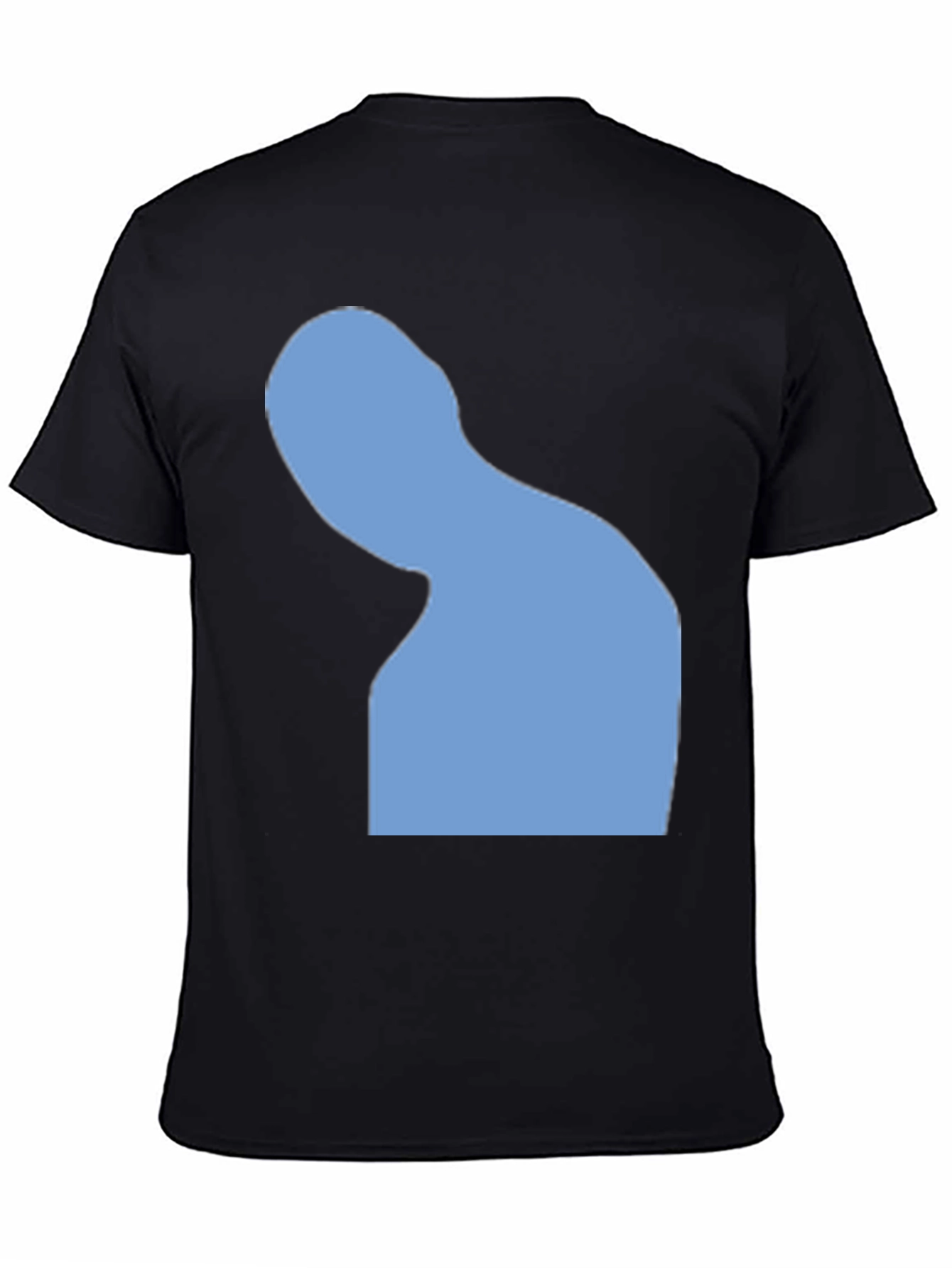 Abstract Silhouette Graphic Tee - Black Cotton Blend