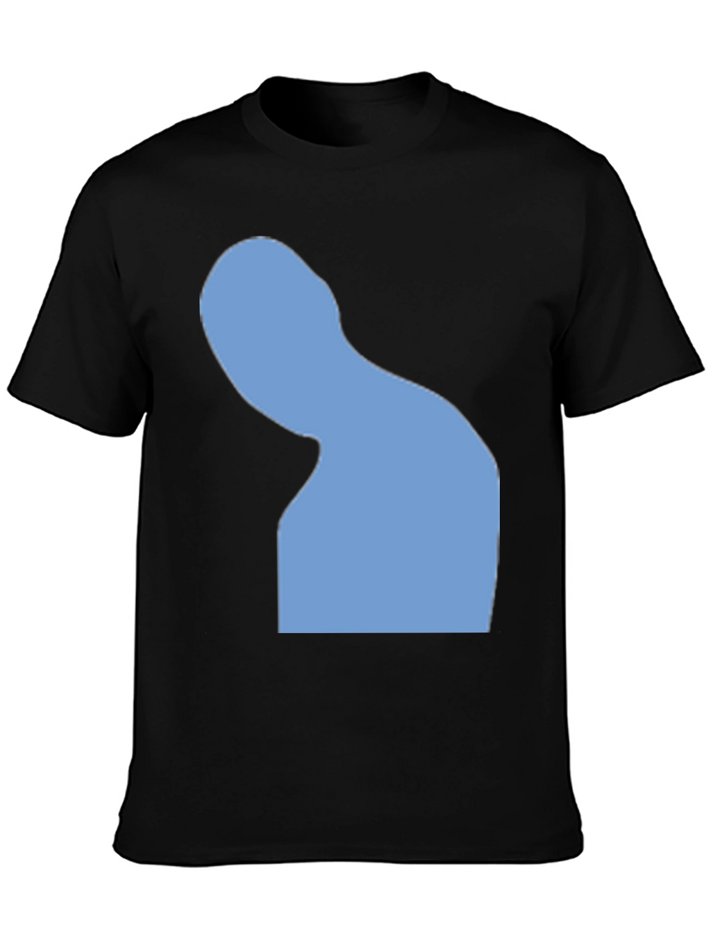 Abstract Silhouette Graphic Tee - Black Cotton Blend