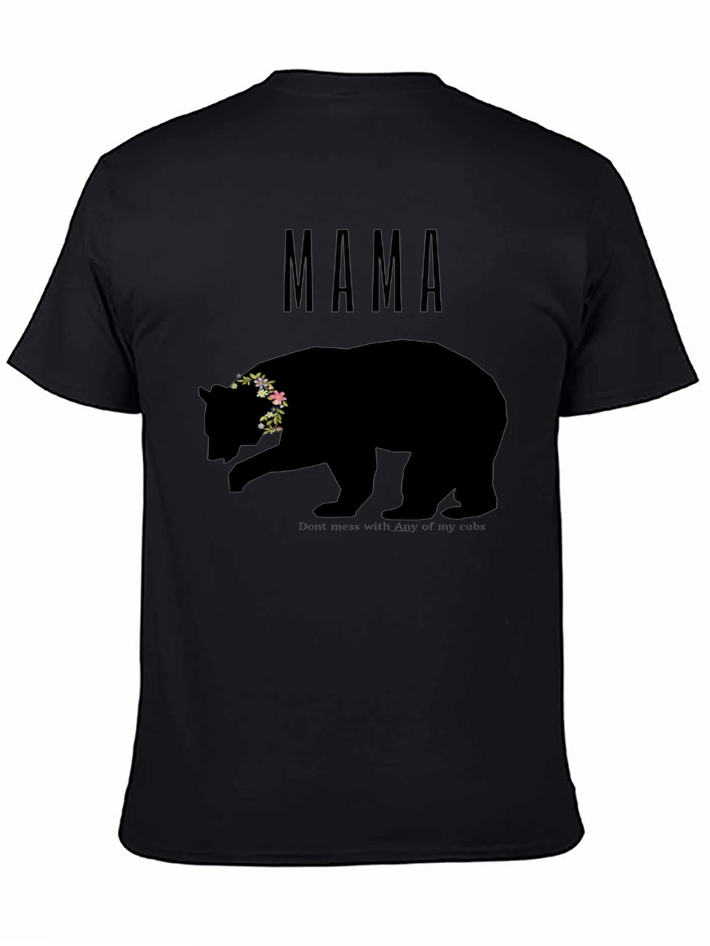 Mama Bear Graphic T-Shirt - Floral Crown Design