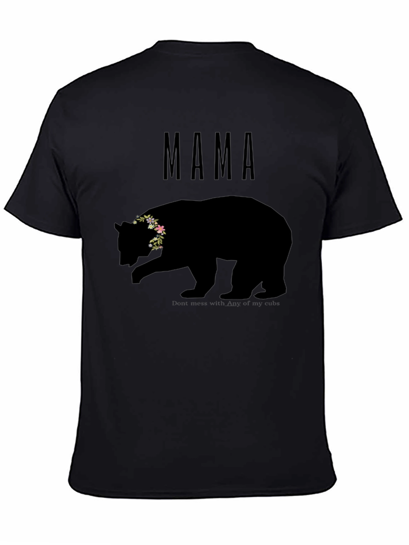 Mama Bear Graphic T-Shirt - Floral Crown Design