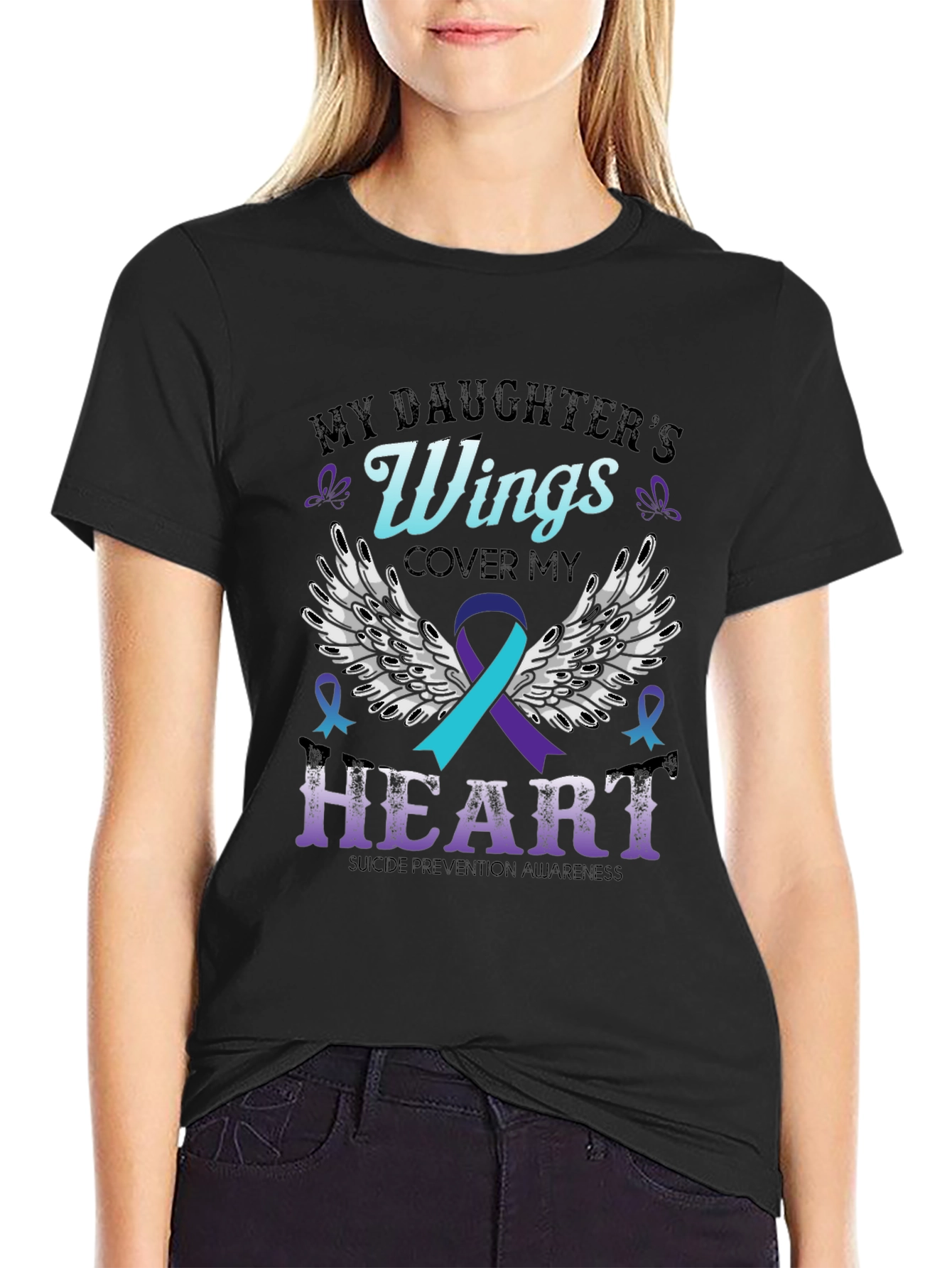 My Daughters Wings Suicide Prevention Awareness T-Shirt