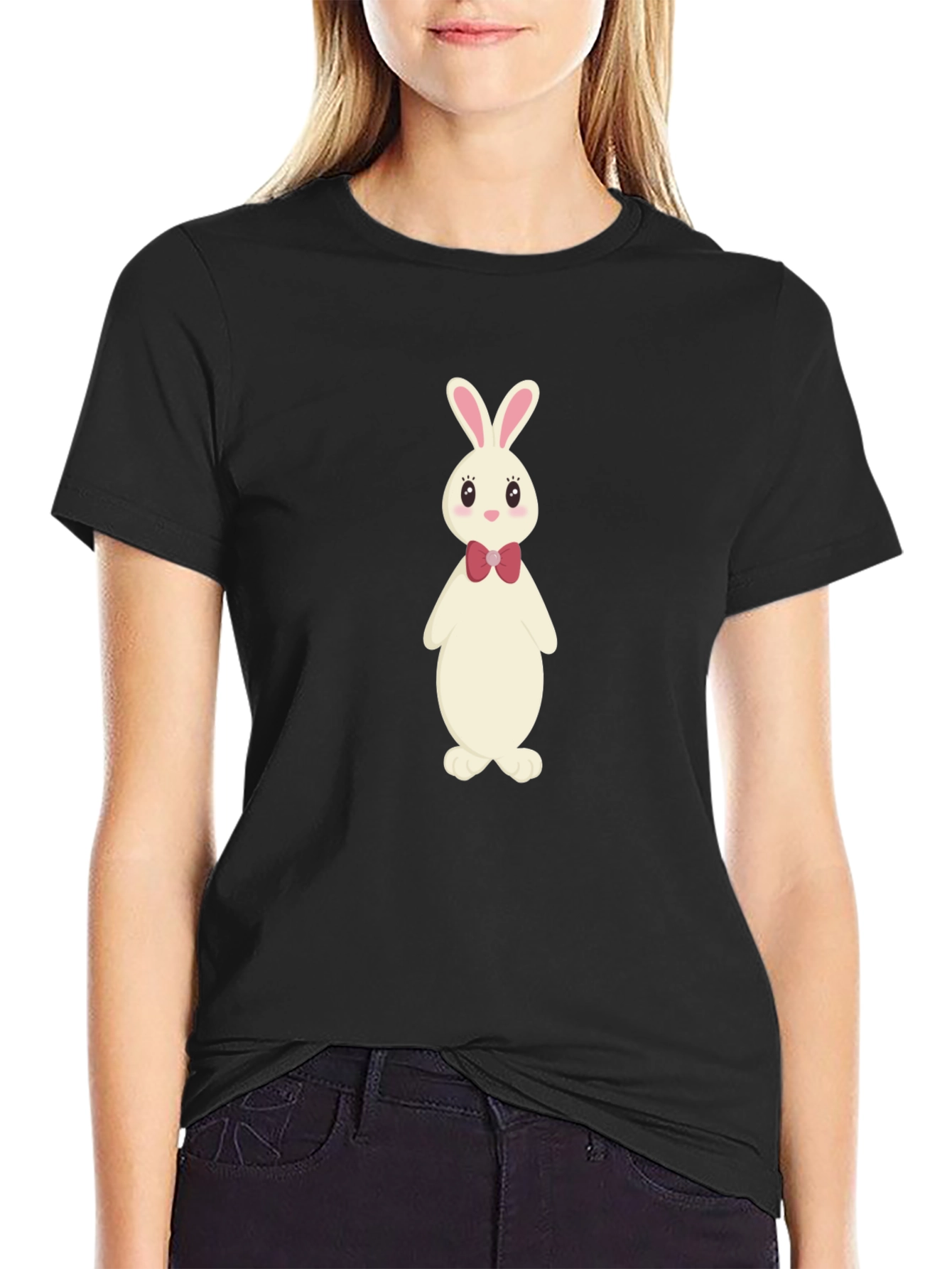 Cute Bunny Graphic Tee - Soft Cotton Comfort