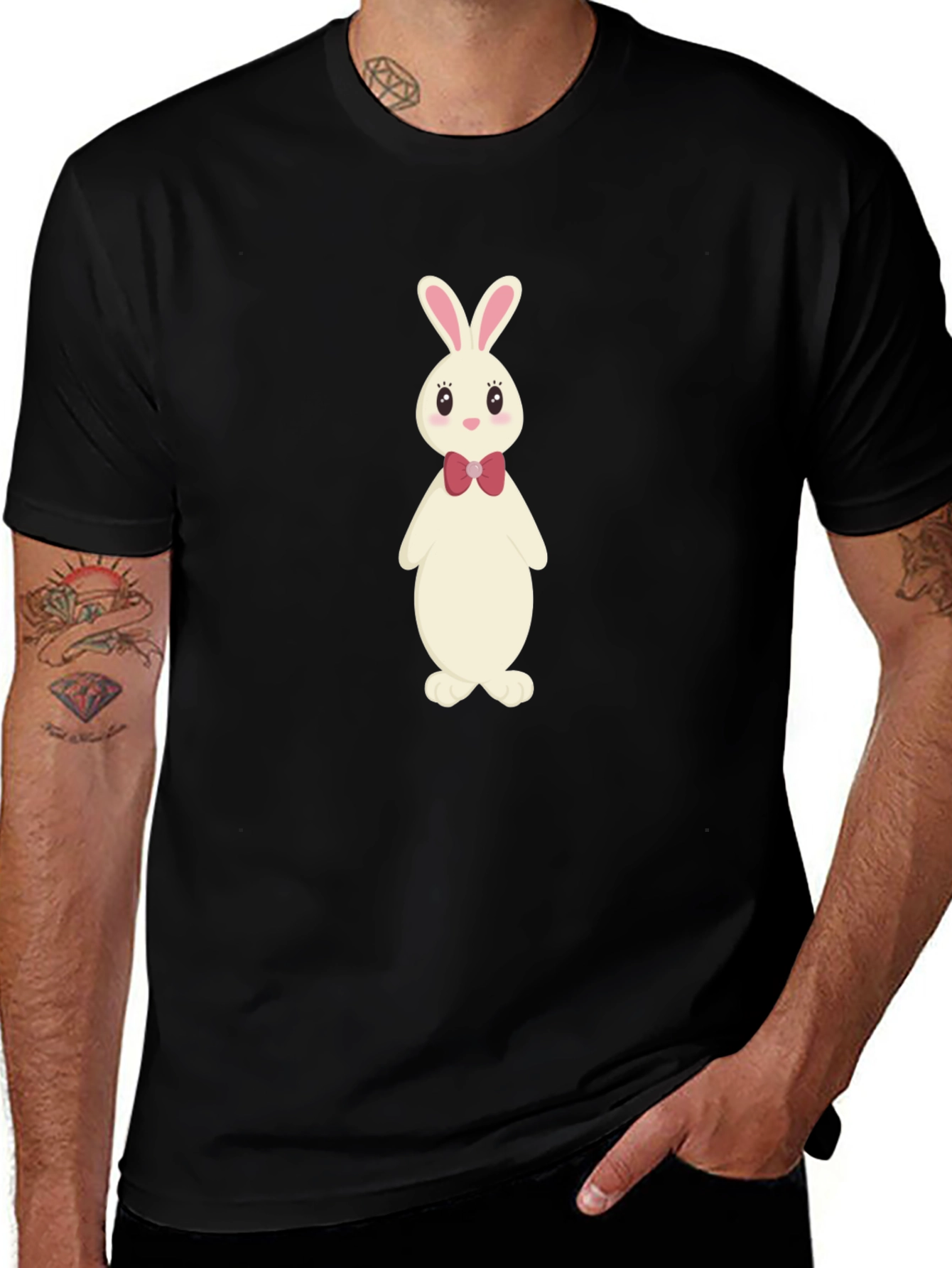Cute Bunny Graphic Tee - Soft Cotton Comfort