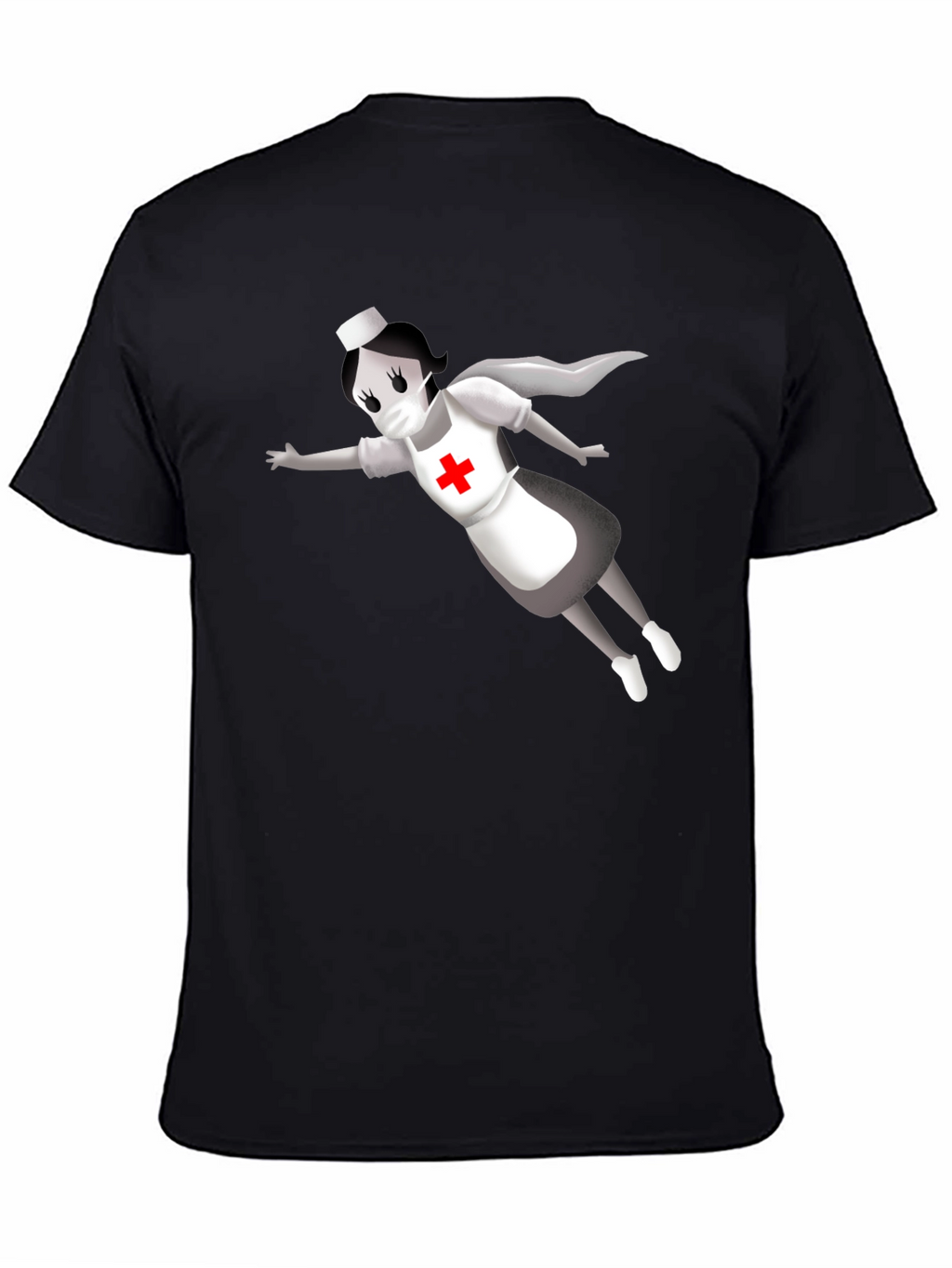 Hero Nurse T-Shirt - Black Crew Neck