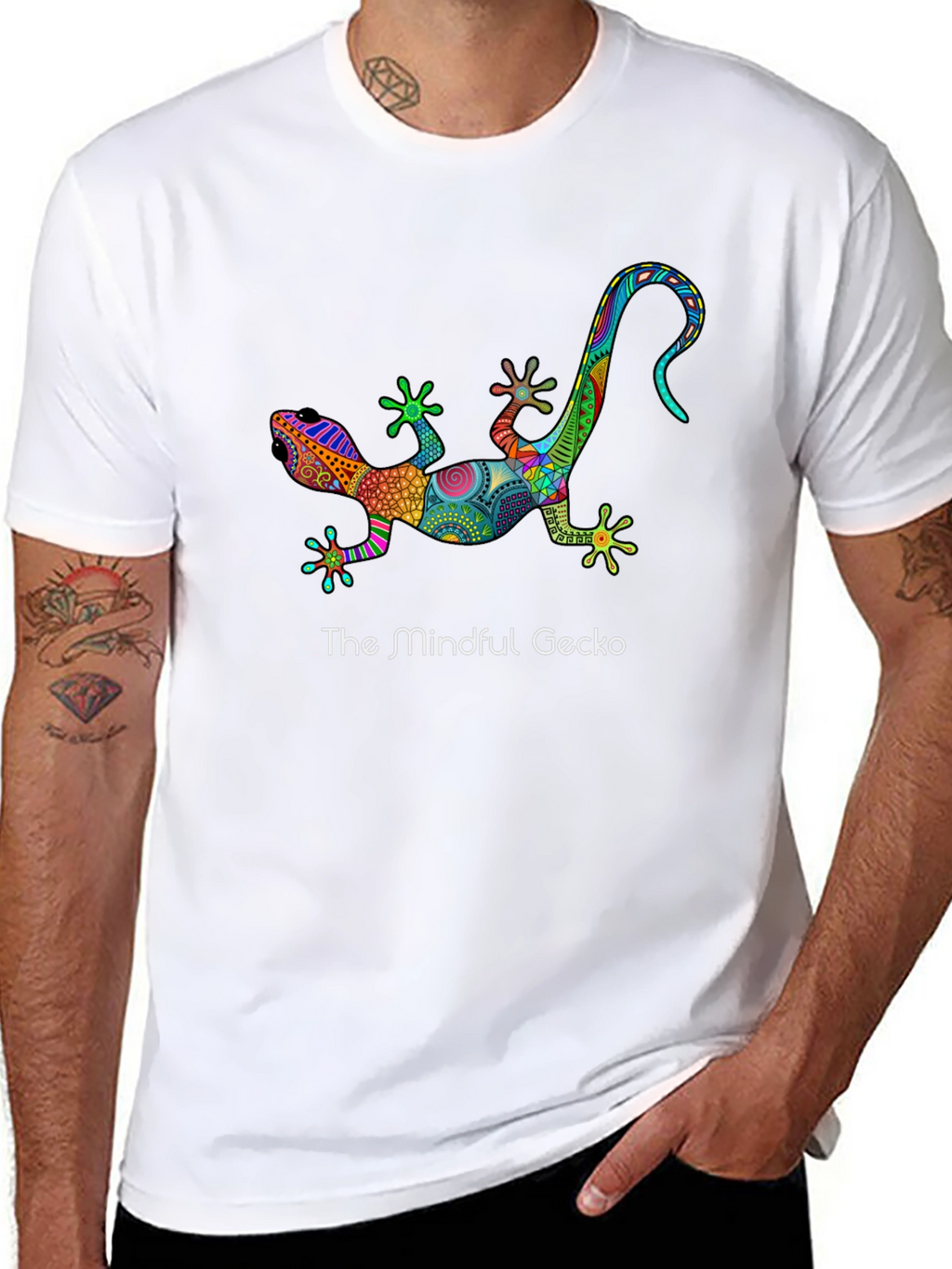 Mindful Gecko Graphic T-Shirt - Unique Design