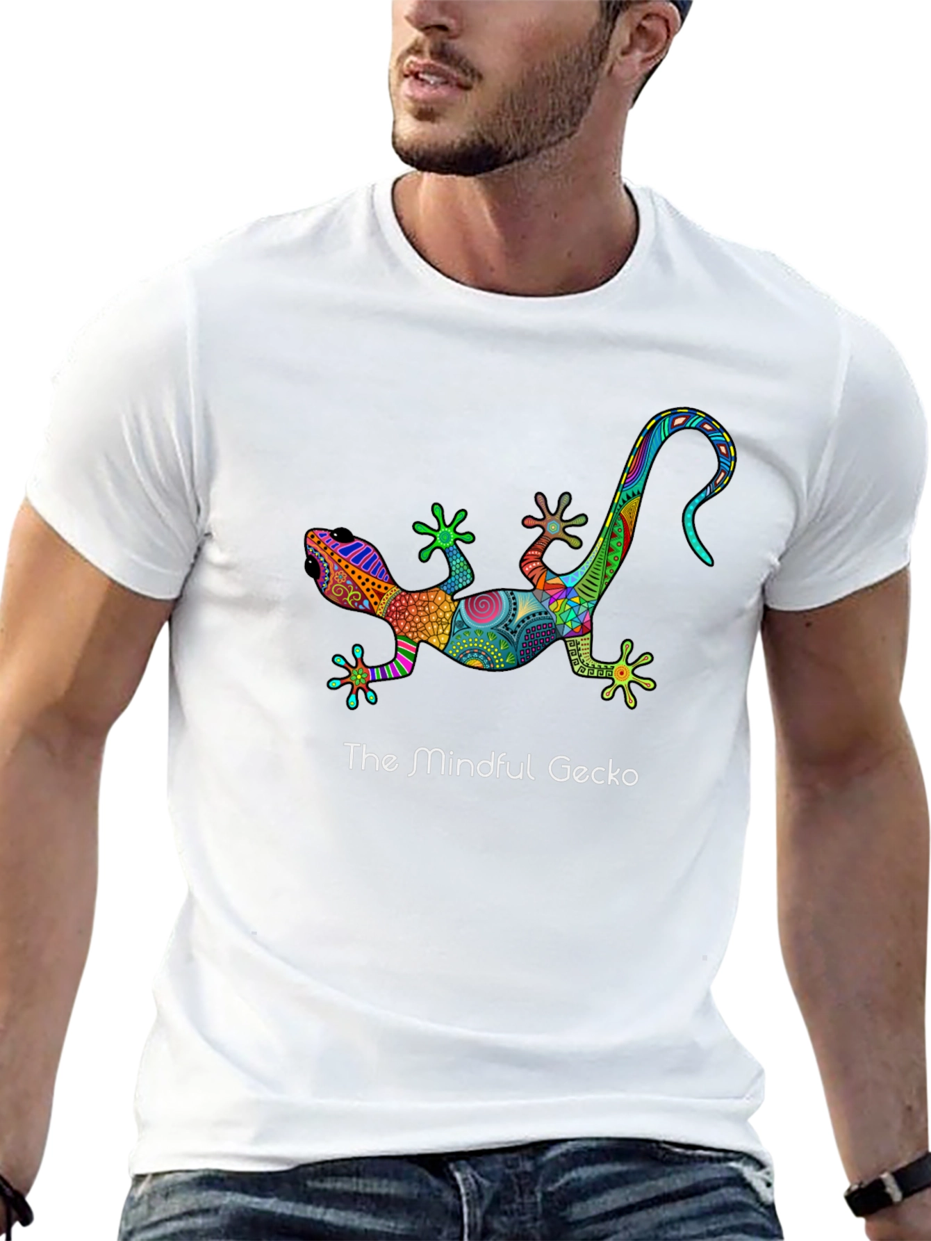 Mindful Gecko Graphic T-Shirt - Unique Design