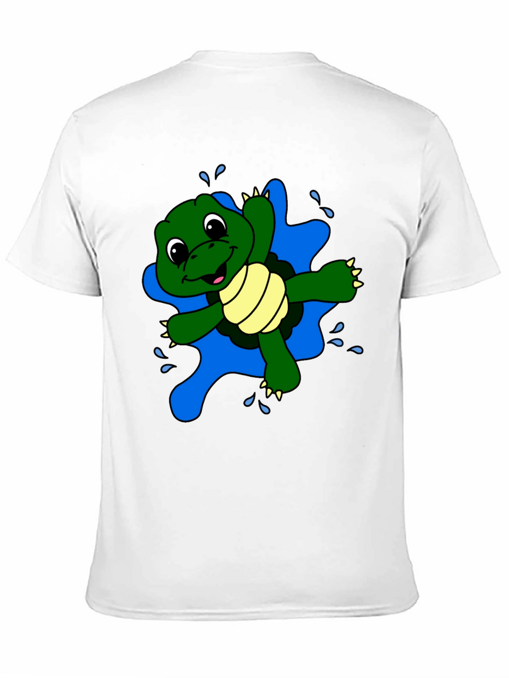 Cute Turtle Graphic Black T-Shirt