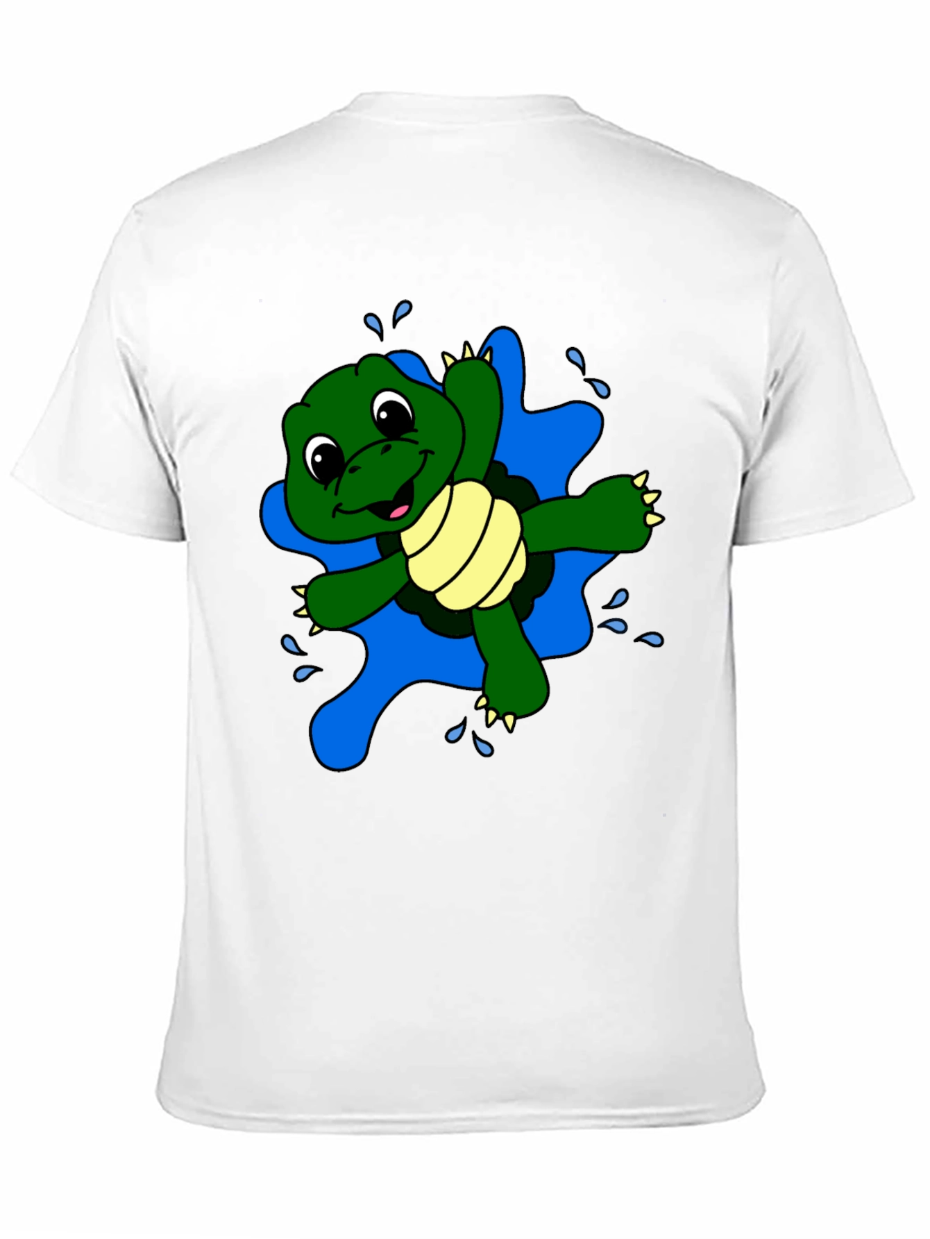Cute Turtle Graphic Black T-Shirt
