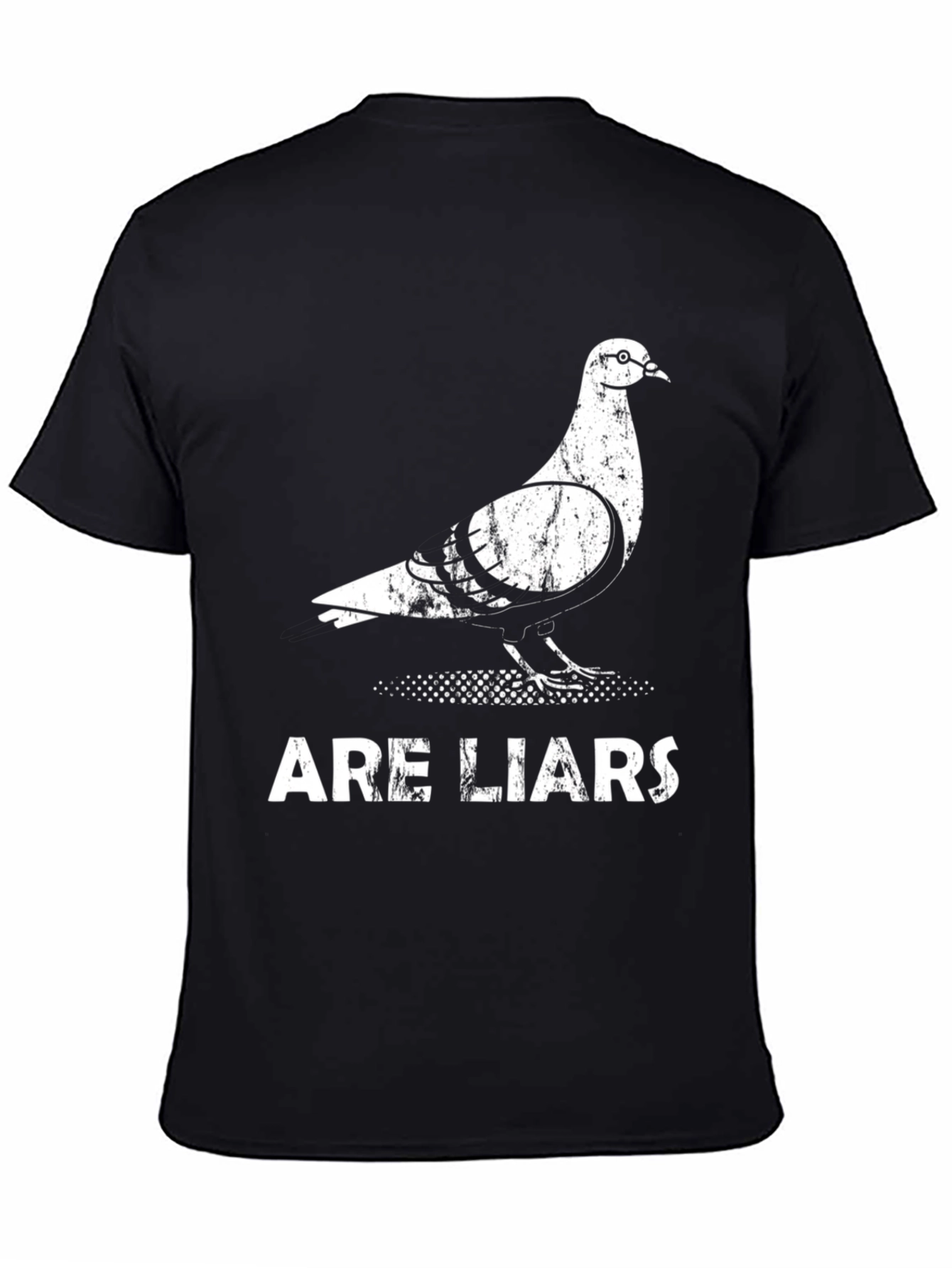 Pigeons Are Liars Graphic T-Shirt - Black
