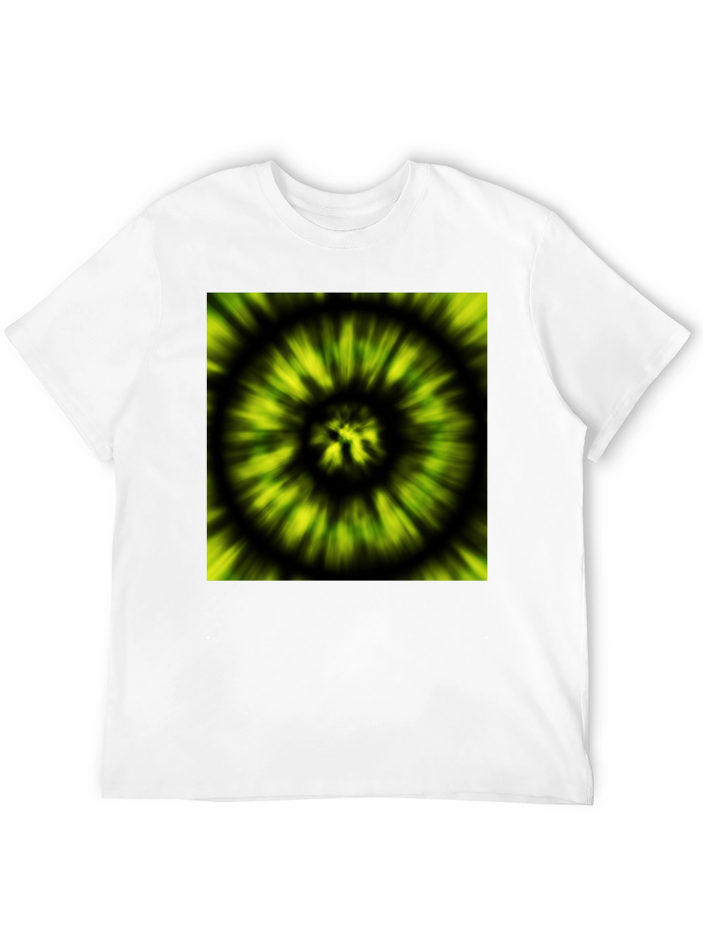 Hypnotic Swirl Tee - Green & Black Graphic Print