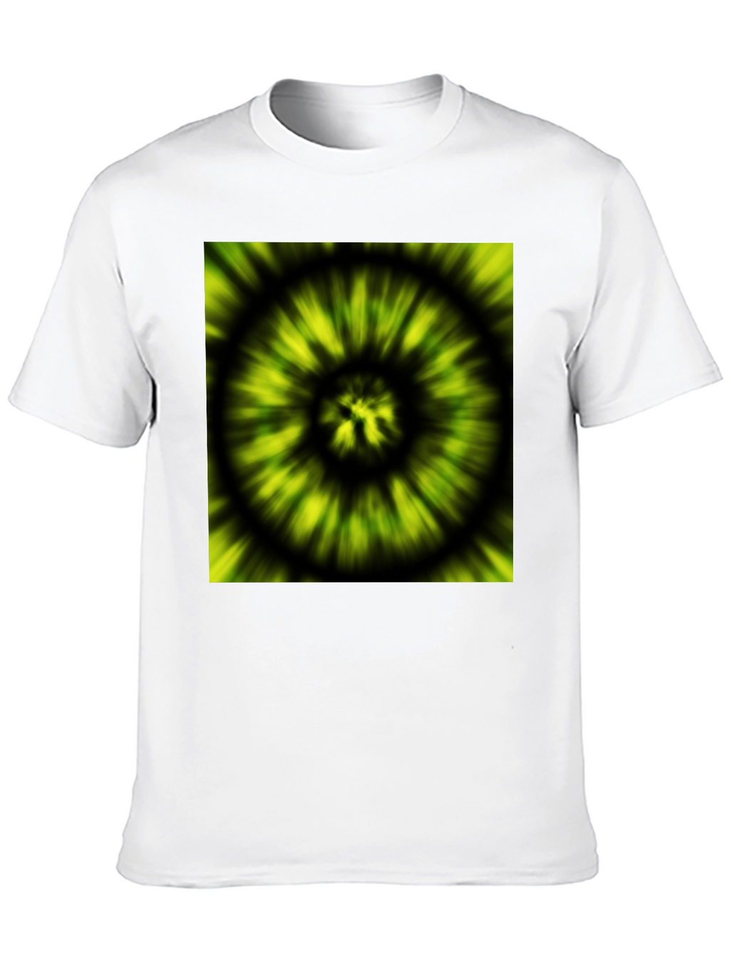 Hypnotic Swirl Tee - Green & Black Graphic Print