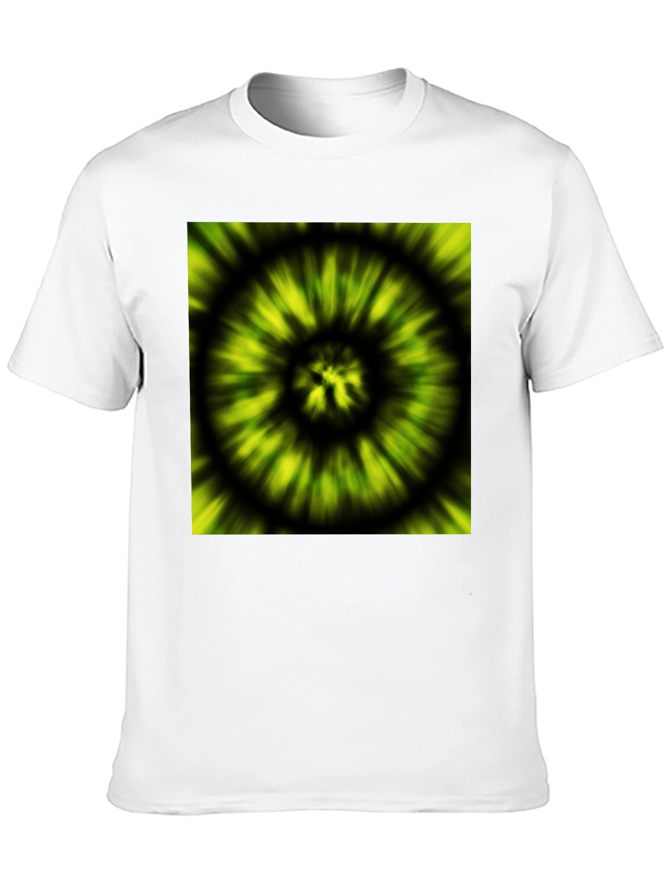 Hypnotic Swirl Tee - Green & Black Graphic Print
