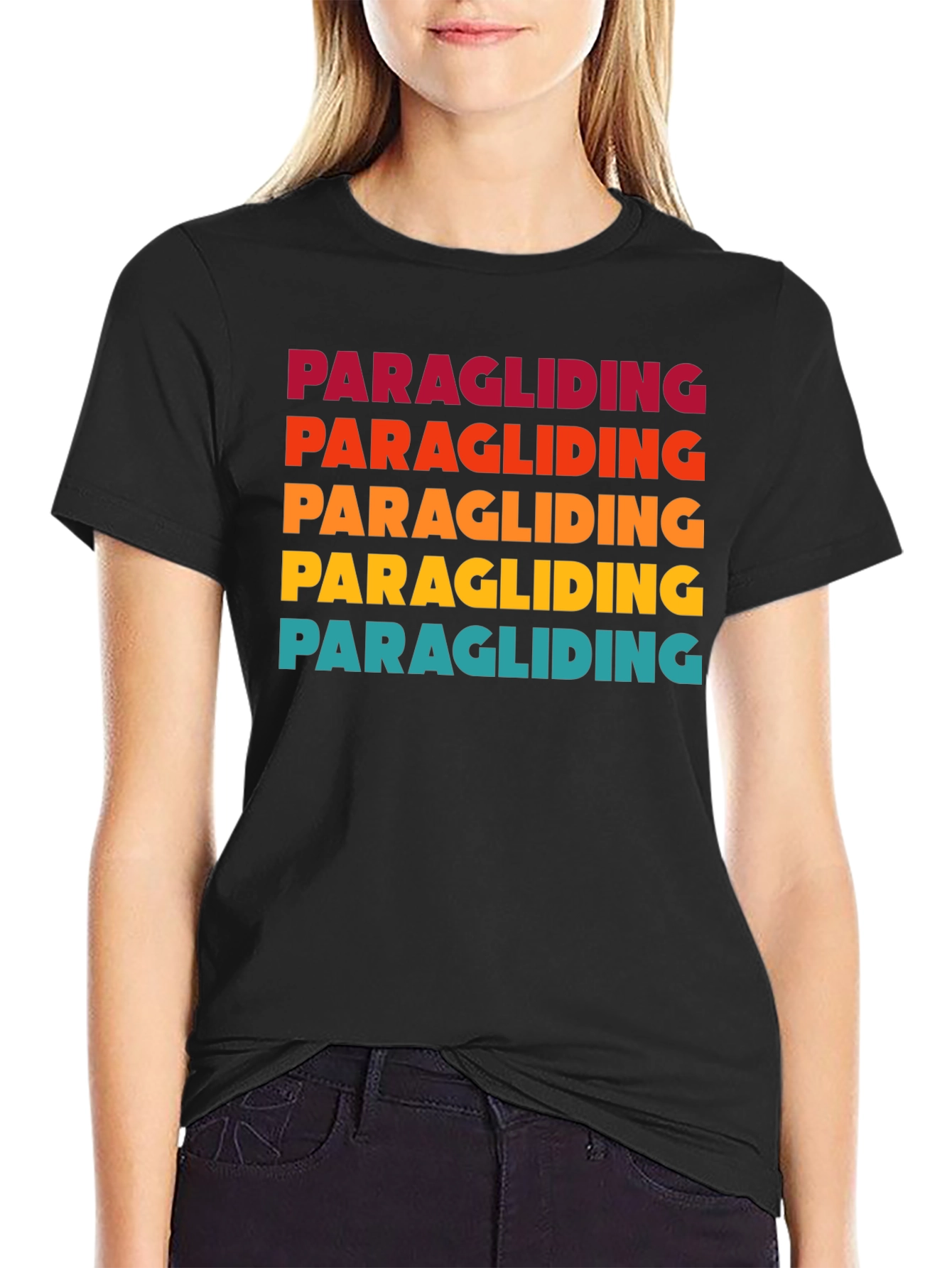 Paragliding T-Shirt Fun Colors Retro
