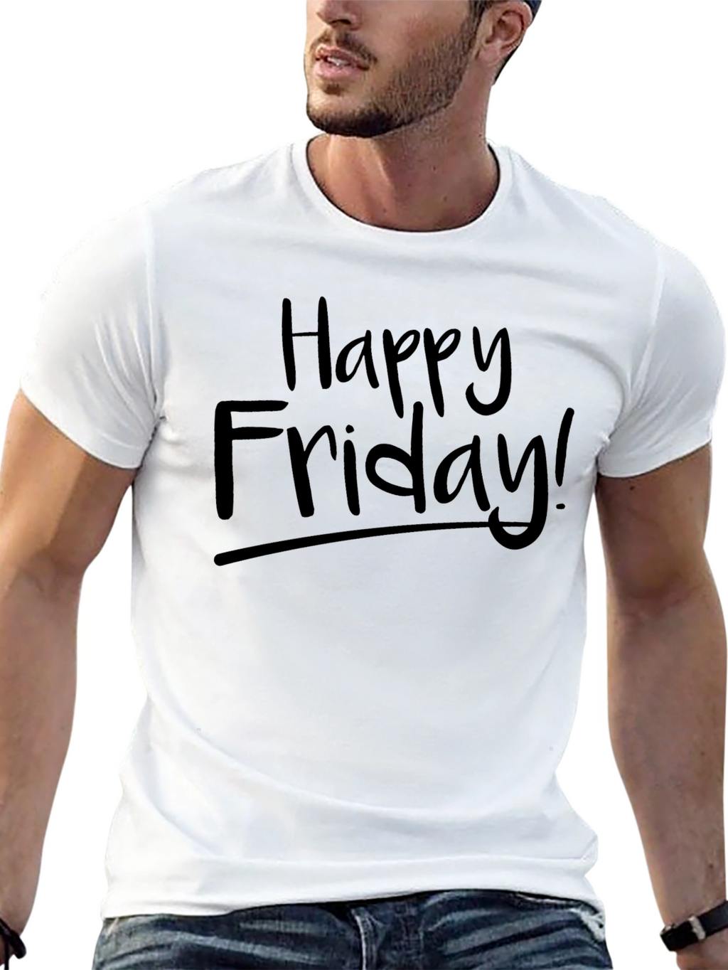 Happy Friday! Graphic T-Shirt - Black