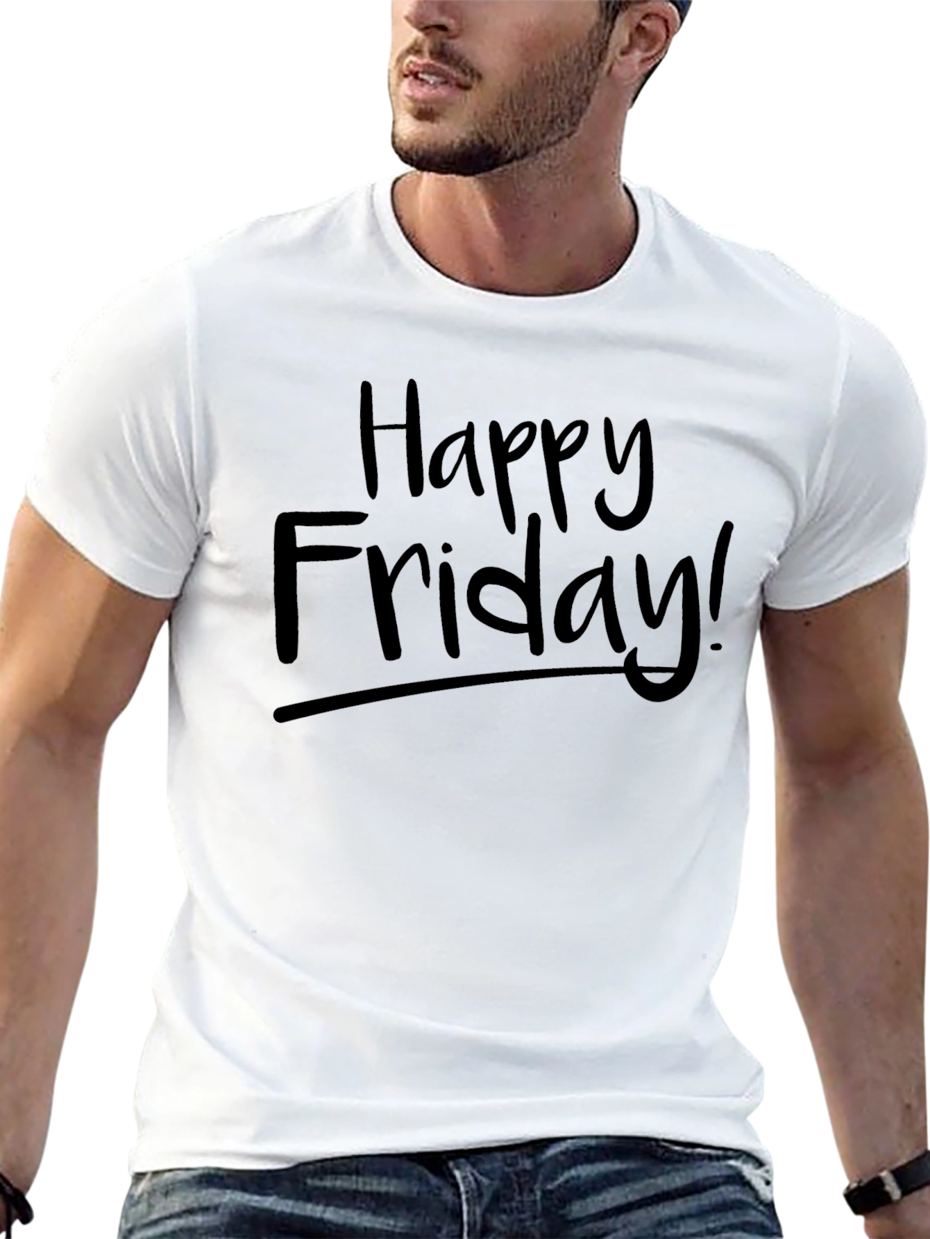 Happy Friday! Graphic T-Shirt - Black