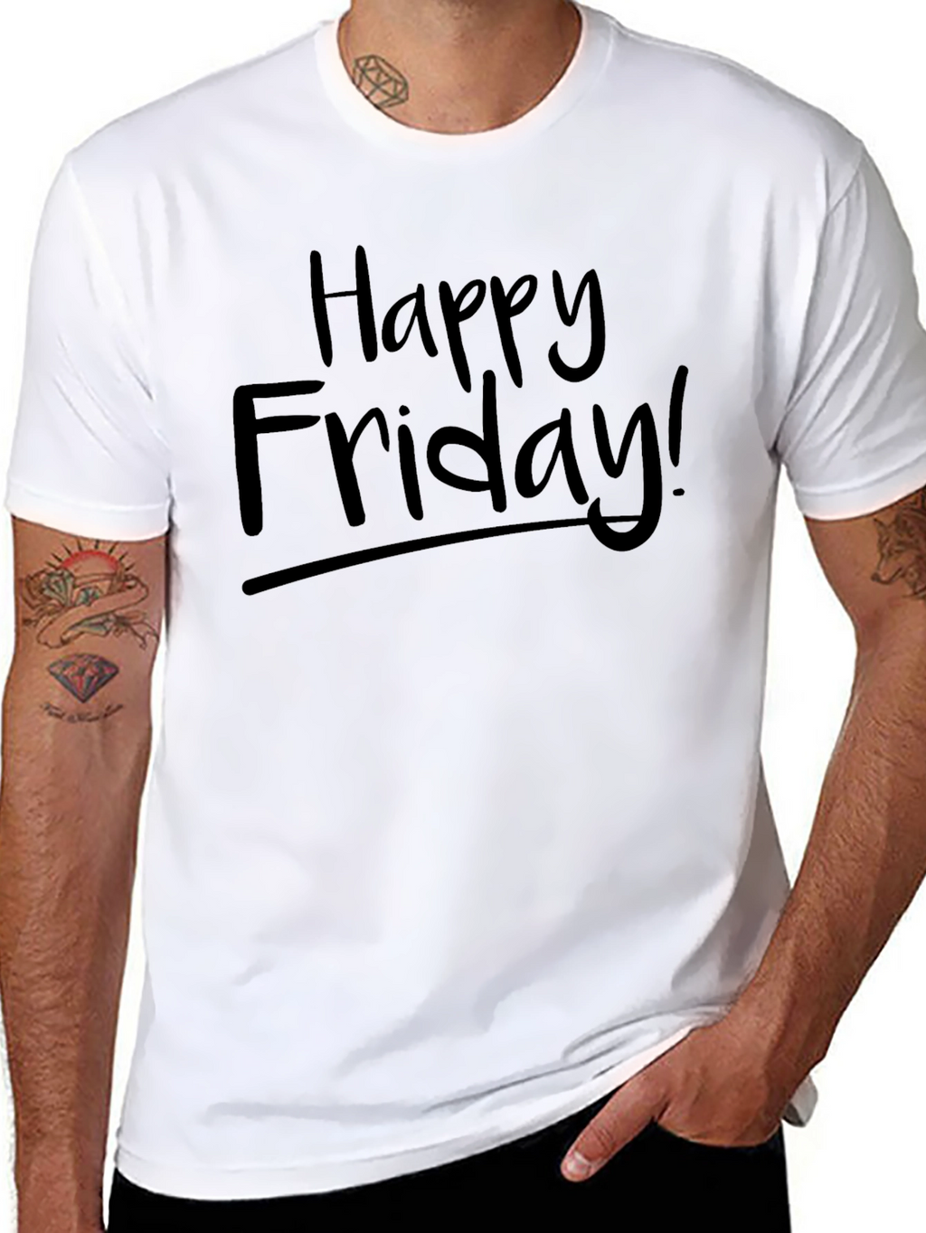Happy Friday! Graphic T-Shirt - Black