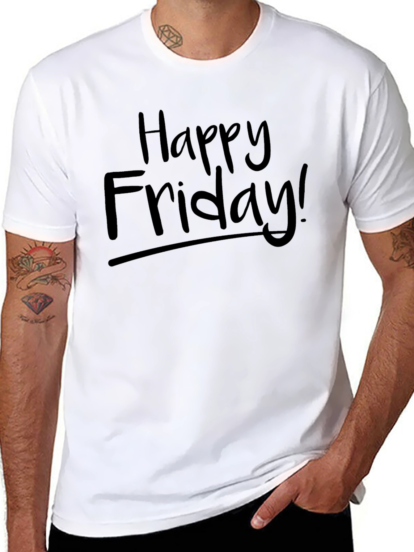 Happy Friday! Graphic T-Shirt - Black