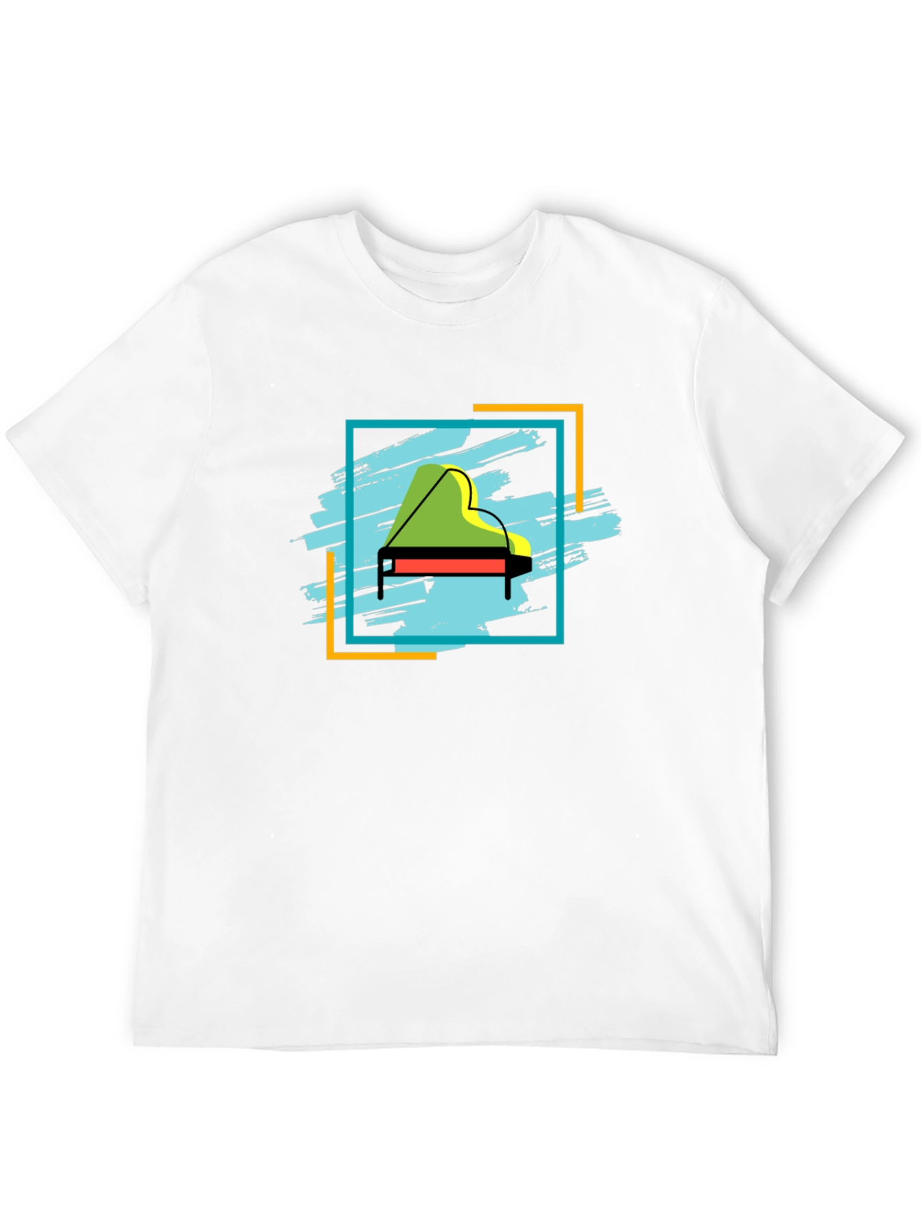 Piano Graphic Tee - Stylish Music Lover T-Shirt