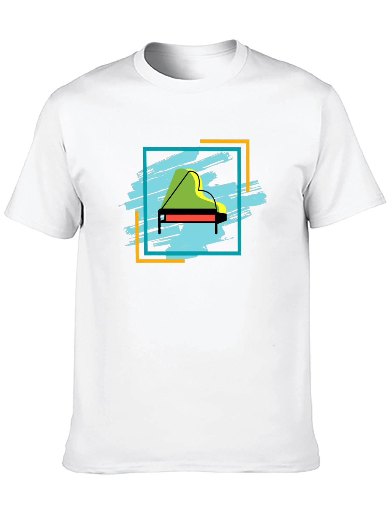 Piano Graphic Tee - Stylish Music Lover T-Shirt