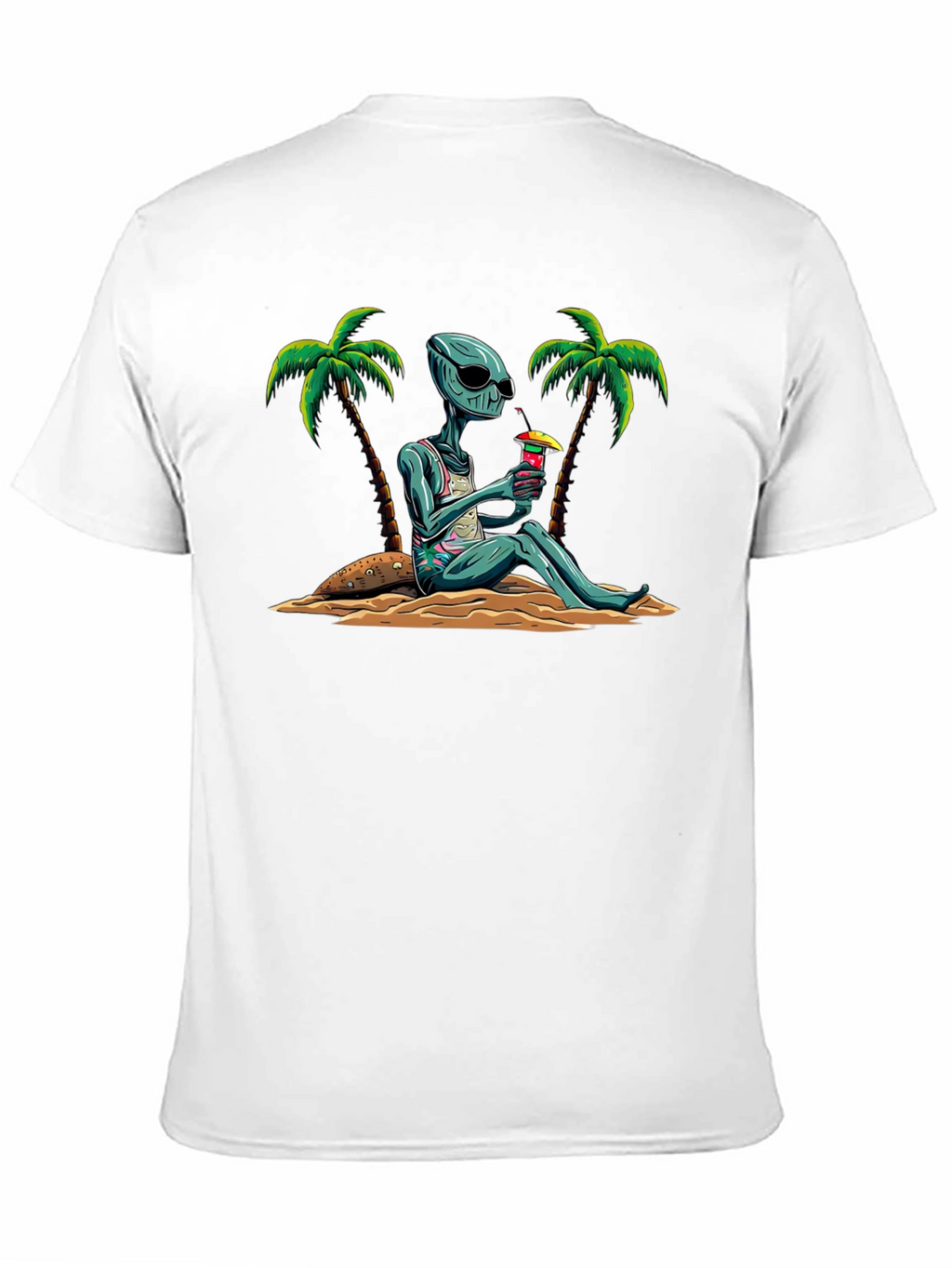 Alien Beach Cocktail Graphic T-Shirt